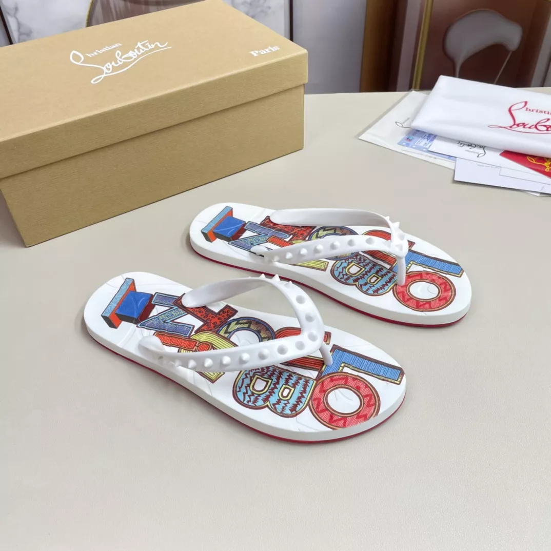 Minimalist 5423 Christian Louboutin CL Slippers For Men