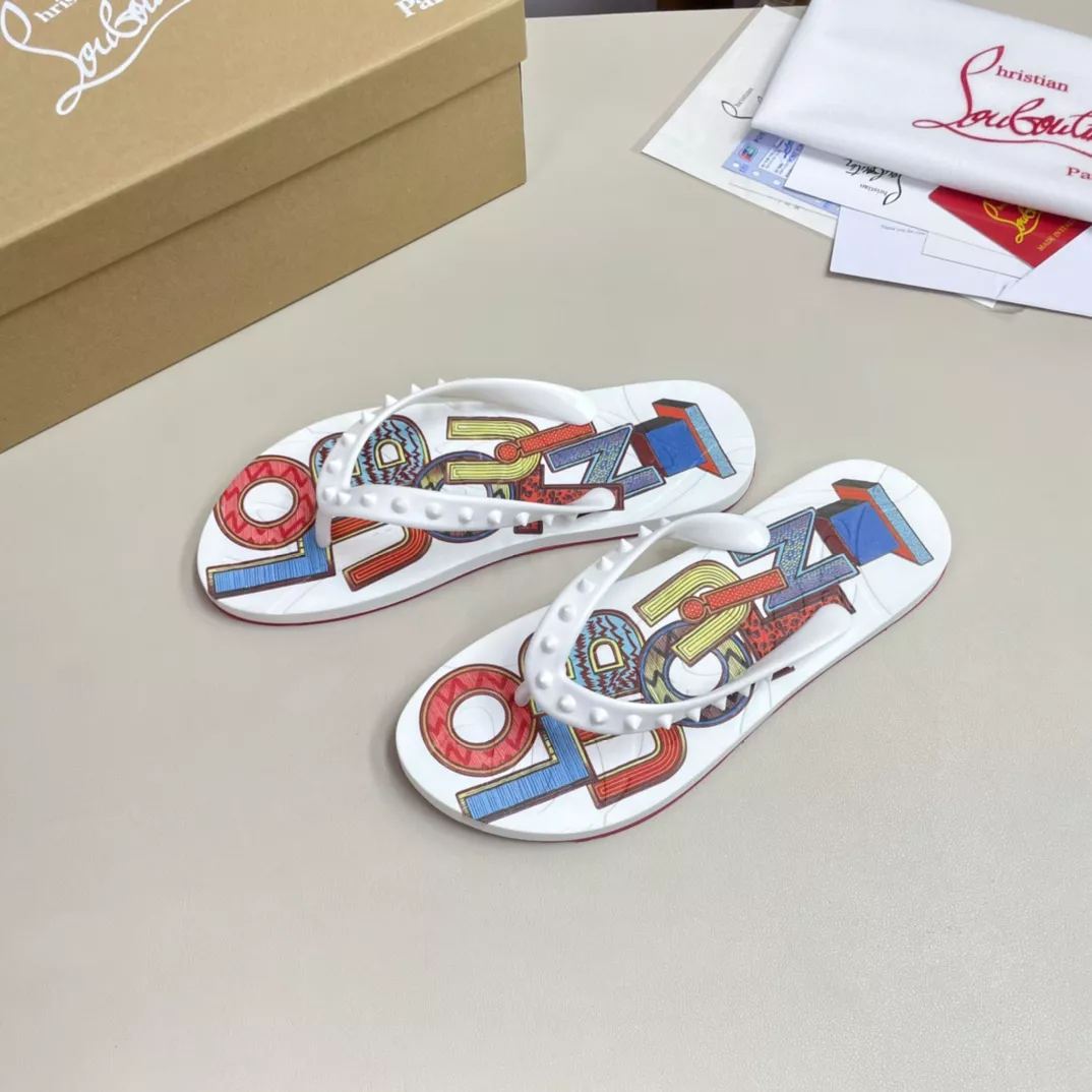 Minimalist 5423 Christian Louboutin CL Slippers For Men