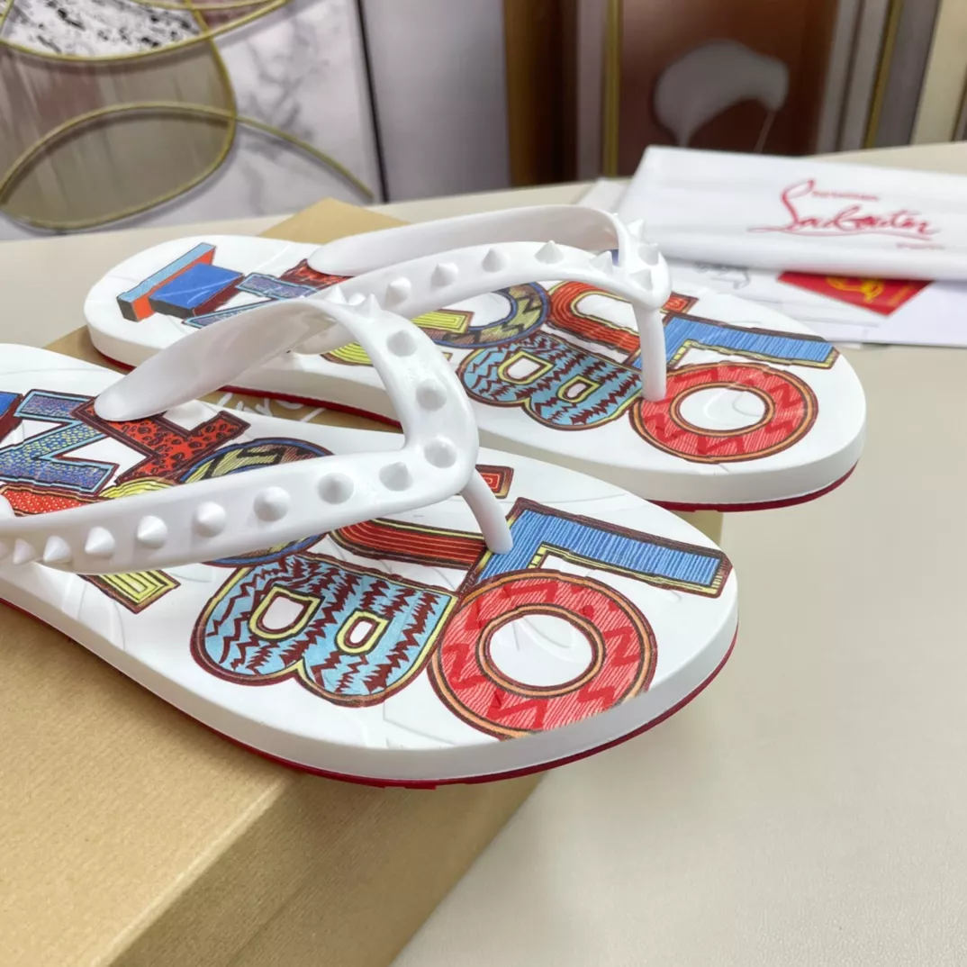 Minimalist 5423 Christian Louboutin CL Slippers For Men