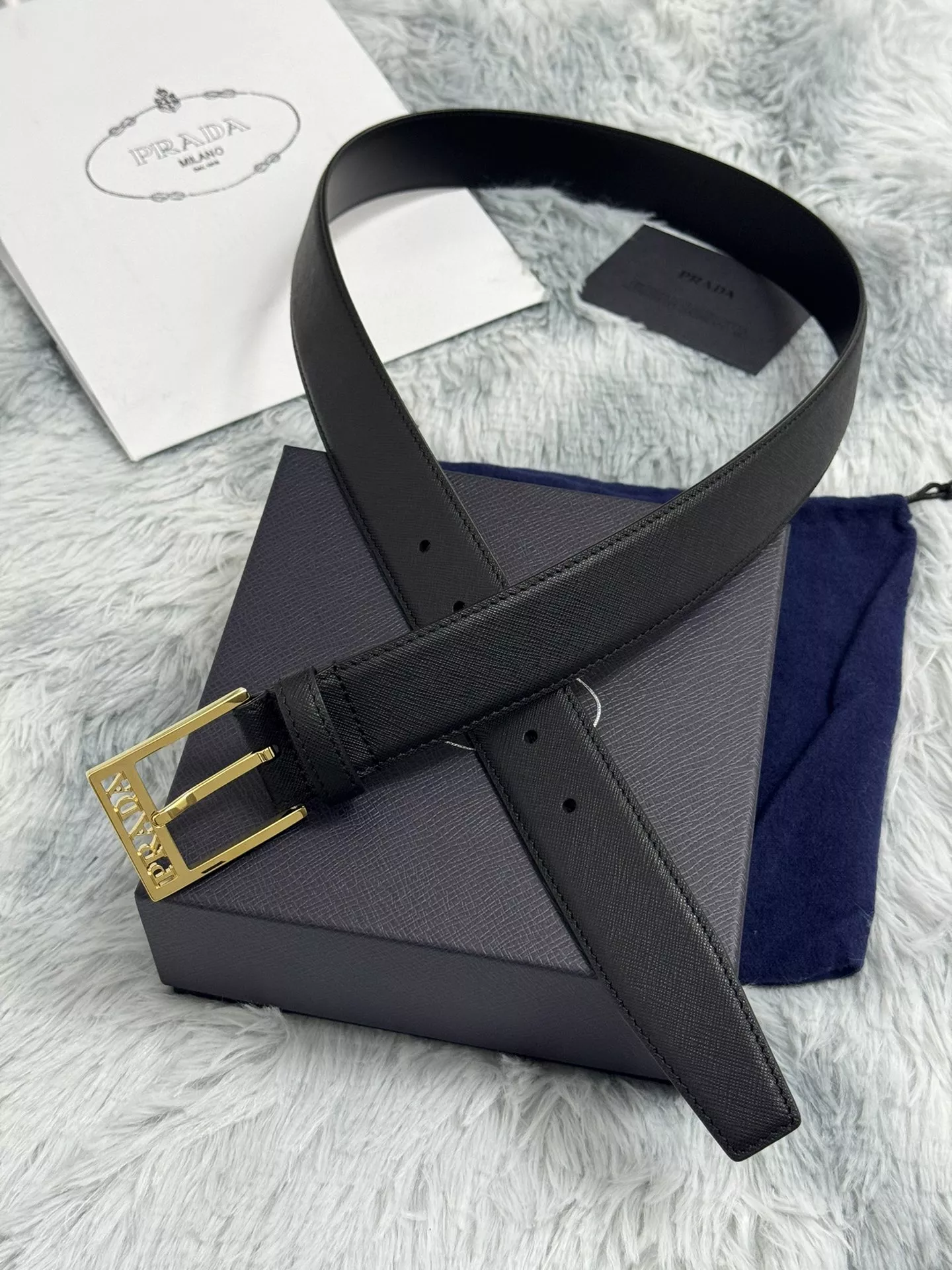 Minimalist 5896 Prada AAA Quality Belts In 3.5cm For Men