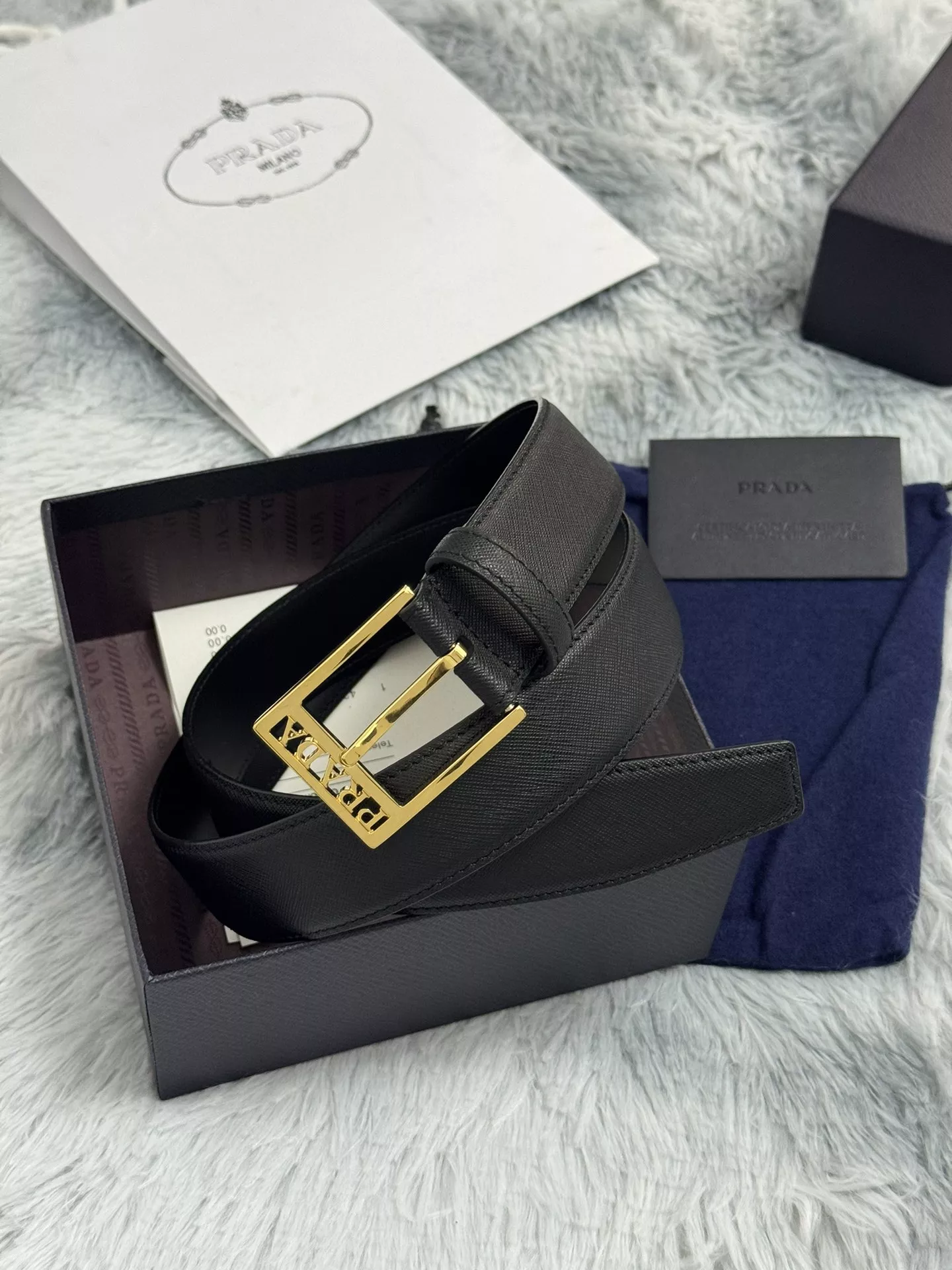 Minimalist 5896 Prada AAA Quality Belts In 3.5cm For Men