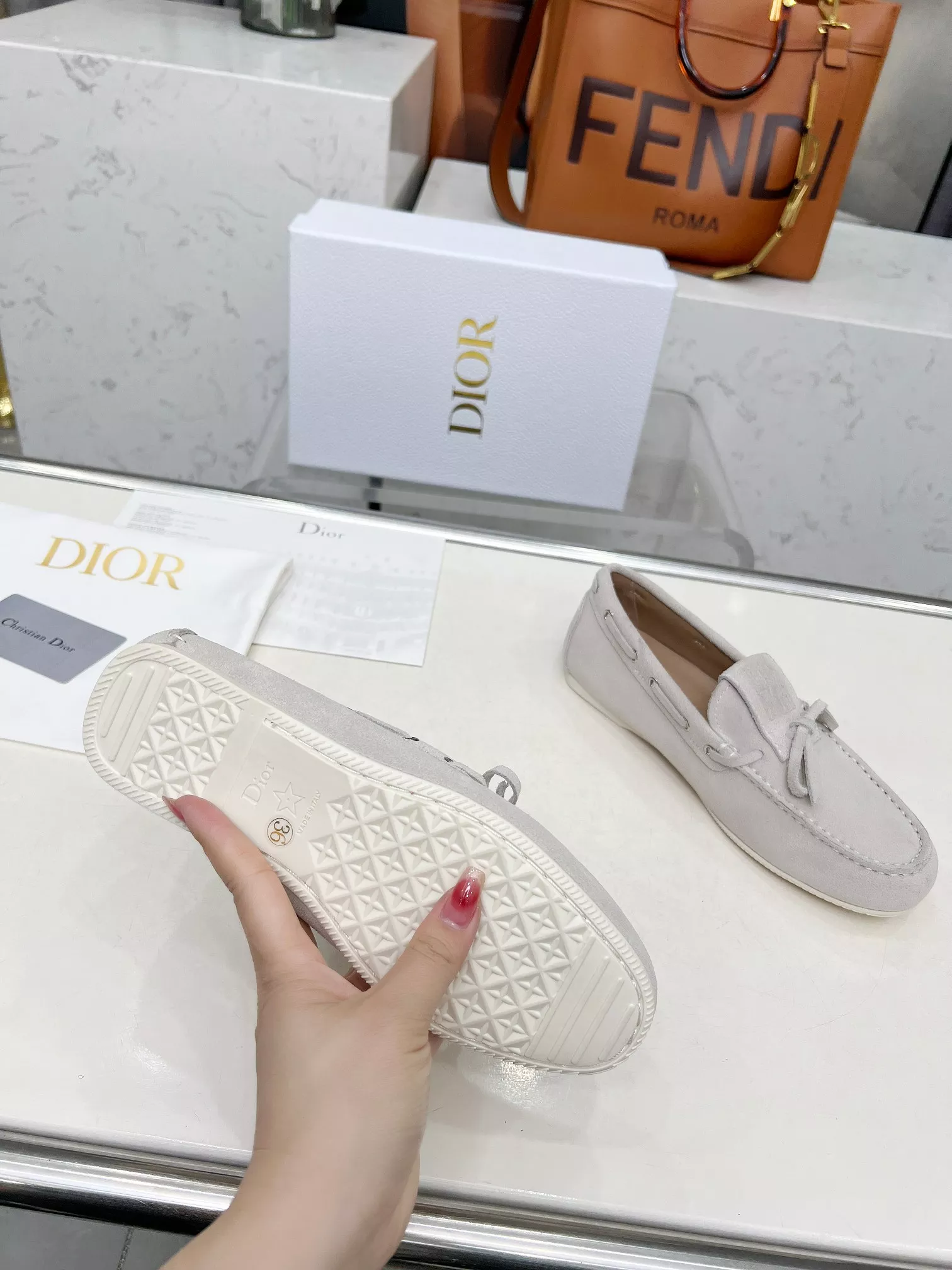 Minimalist 6118 Christian Dior Leather Shoes For Women