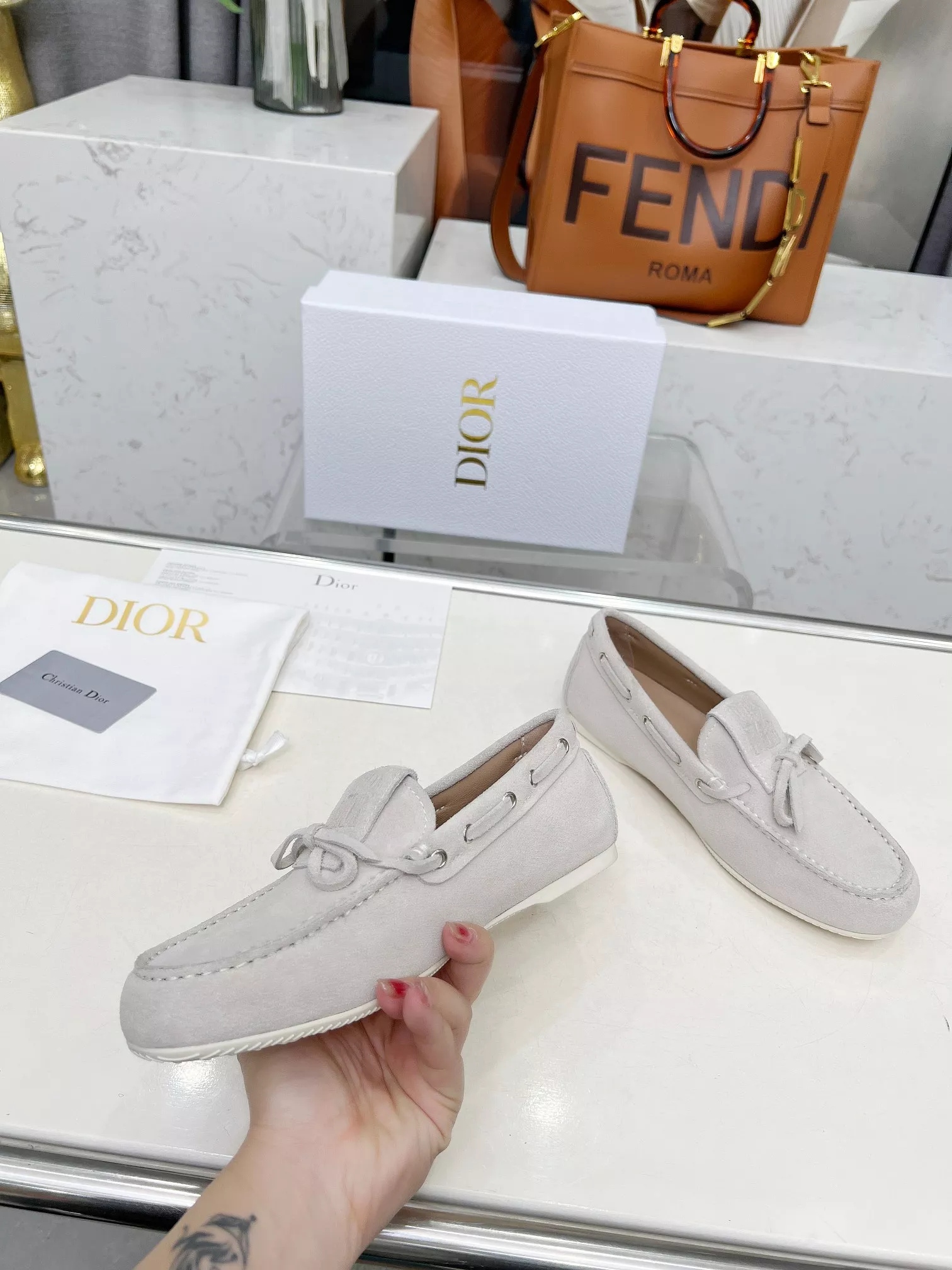 Minimalist 6118 Christian Dior Leather Shoes For Women
