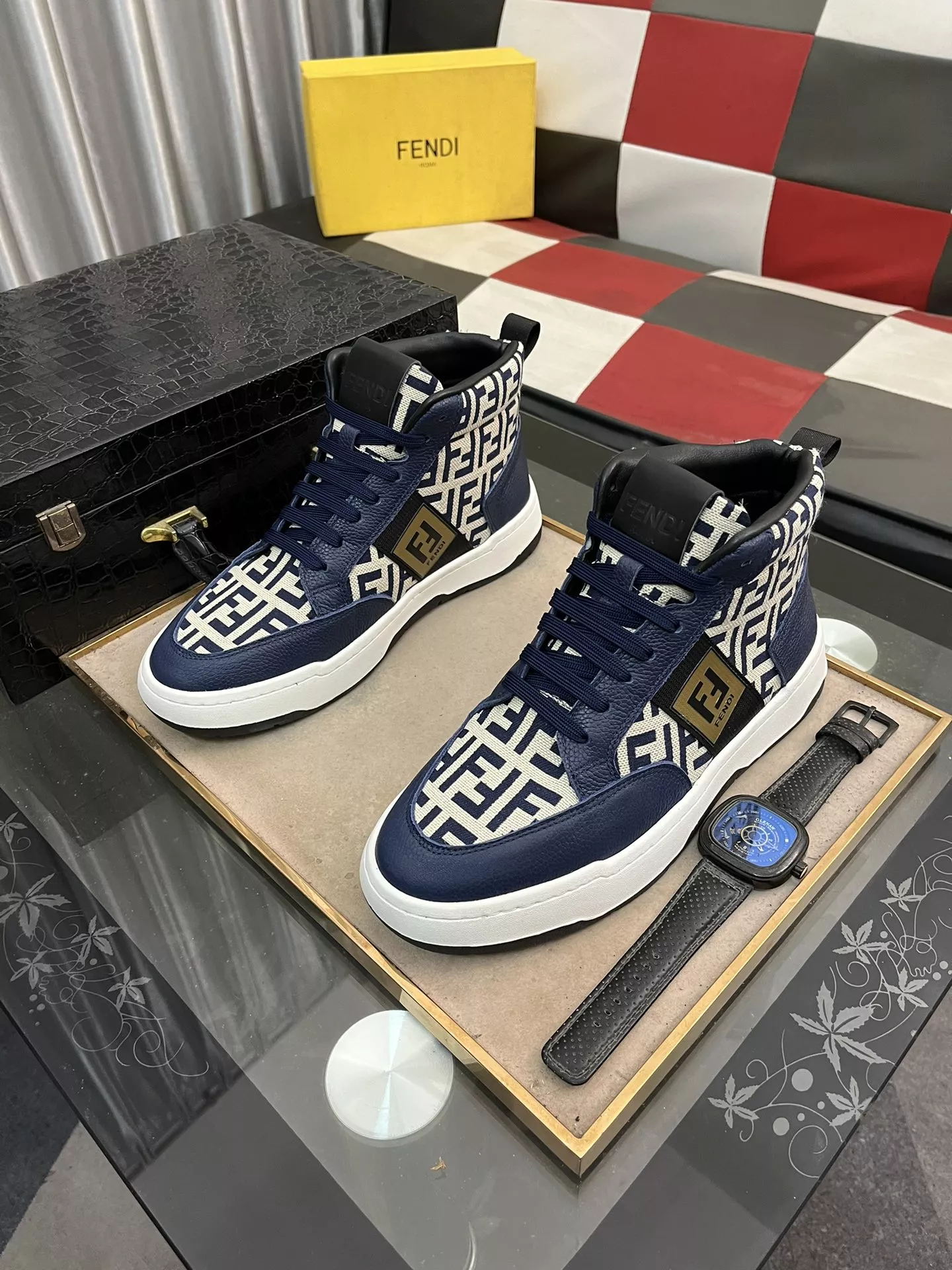 Minimalist 6454 Fendi High Tops Casual Shoes For Men