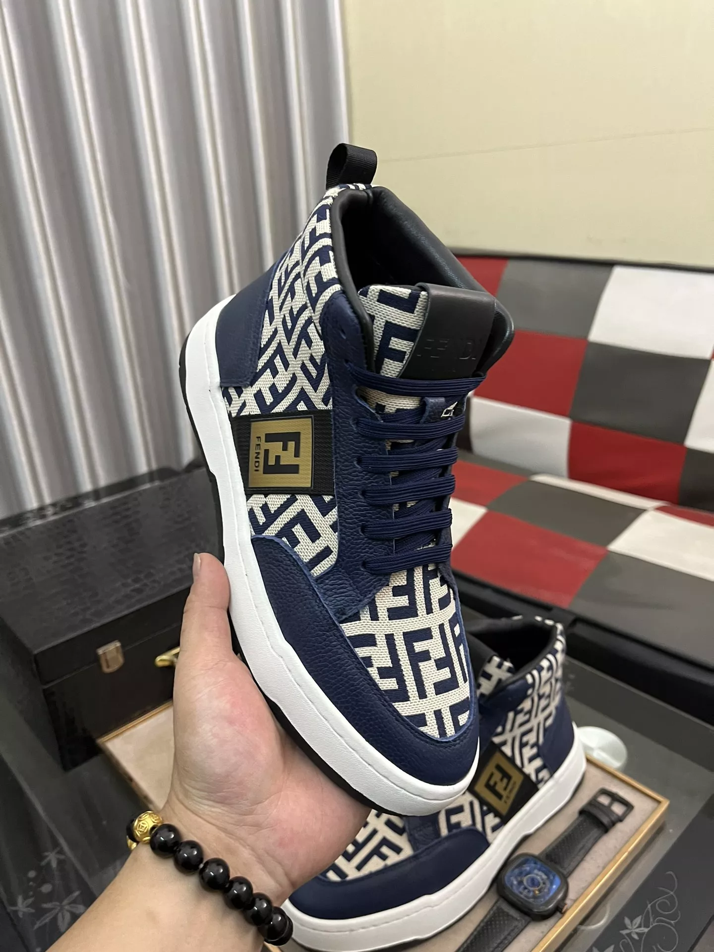 Minimalist 6454 Fendi High Tops Casual Shoes For Men