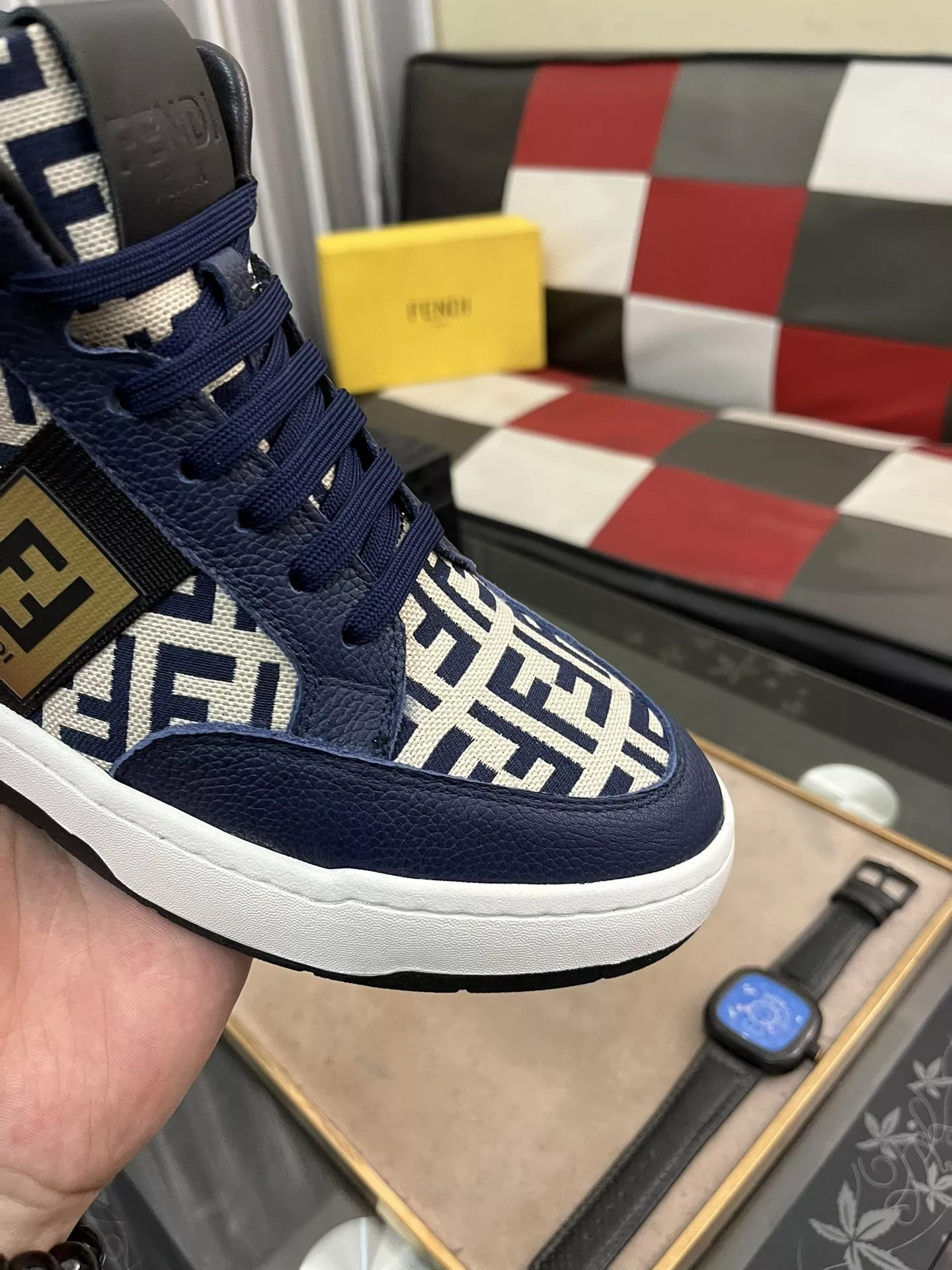 Minimalist 6454 Fendi High Tops Casual Shoes For Men