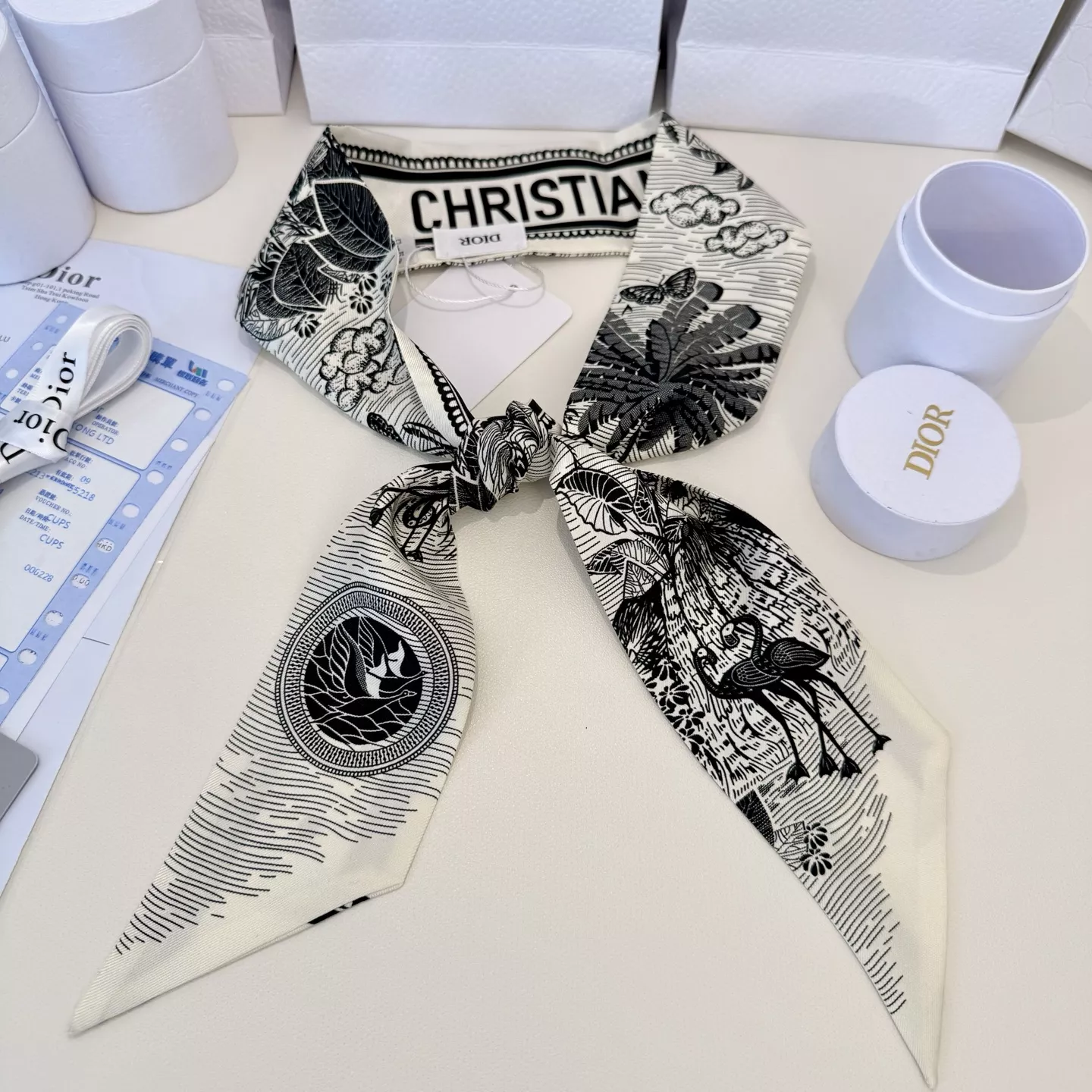 Minimalist 6858 Christian Dior Silk Scarf