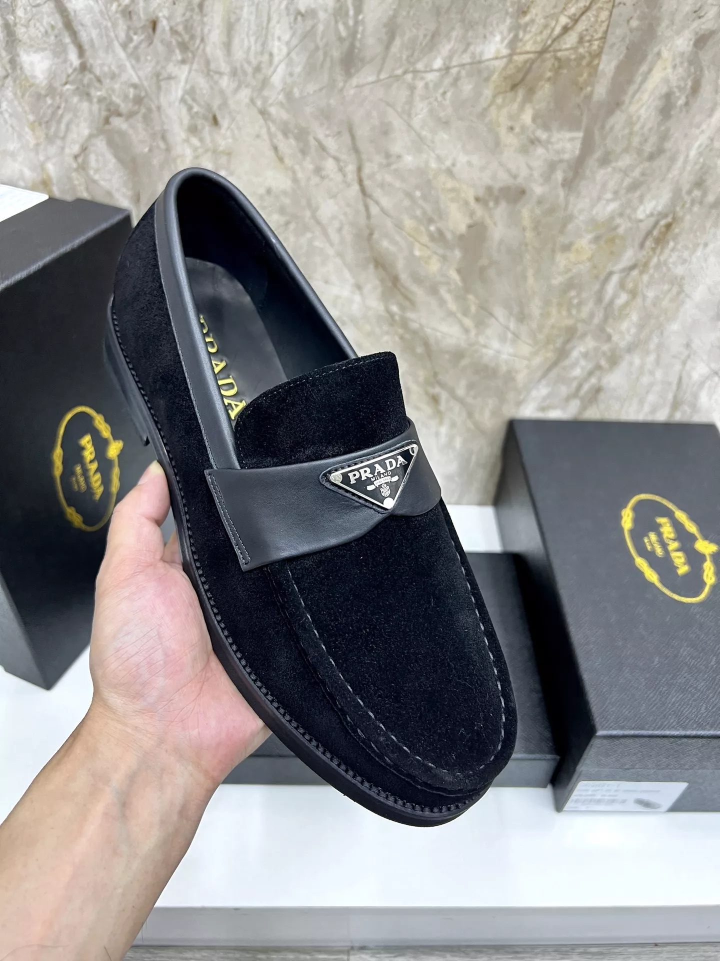 Minimalist 7004 Prada Leather Shoes For Men