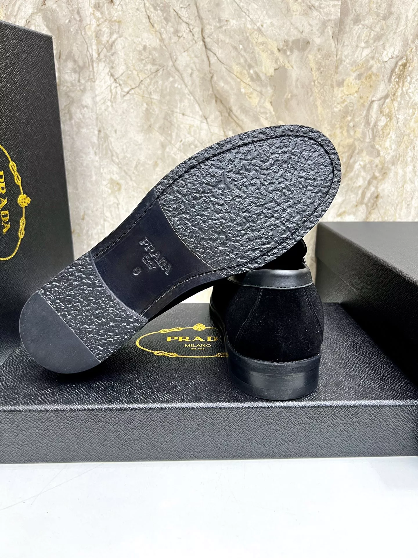 Minimalist 7004 Prada Leather Shoes For Men