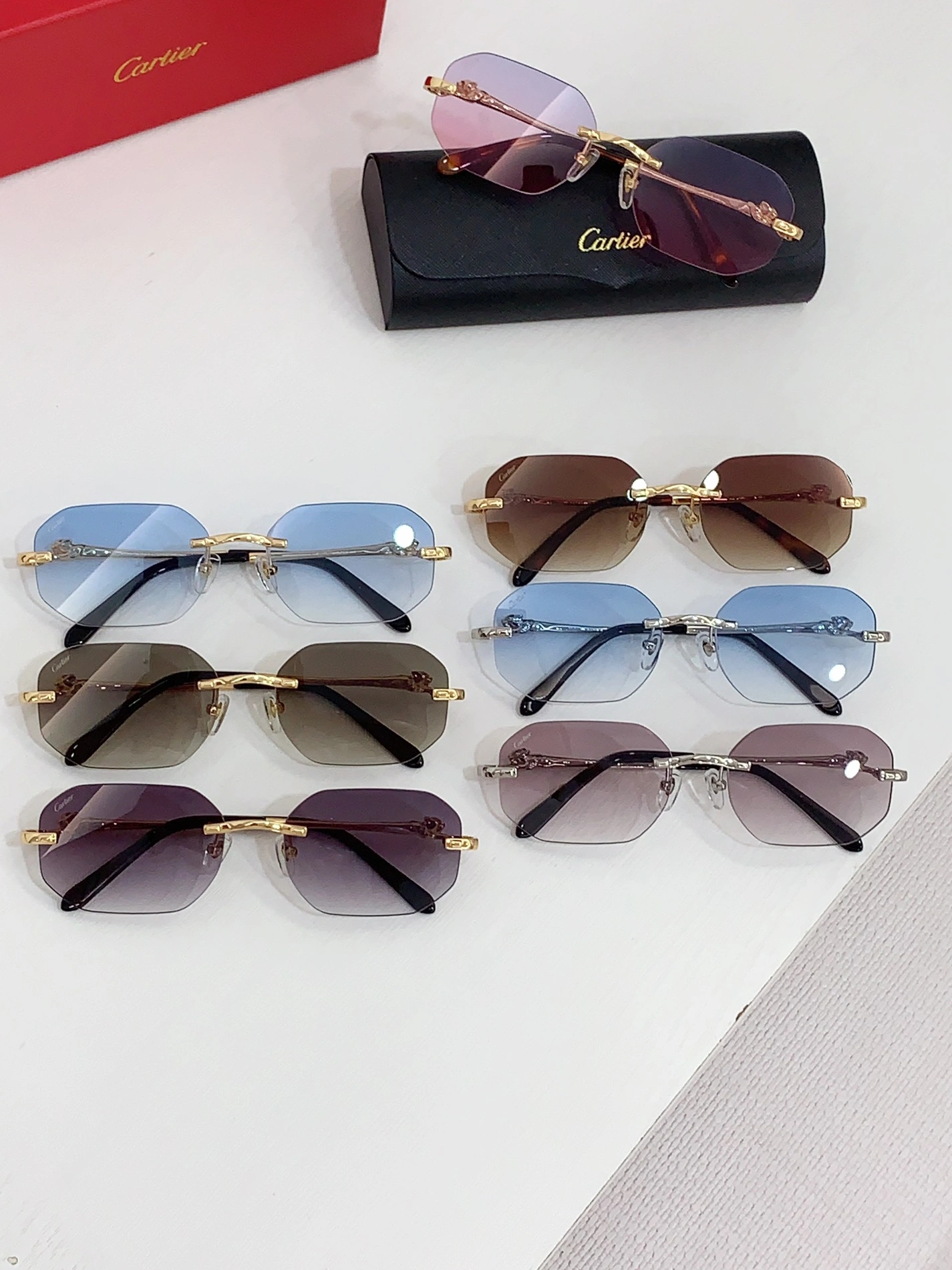 Minimalist 7268 Cartier AAA Quality Sunglassess
