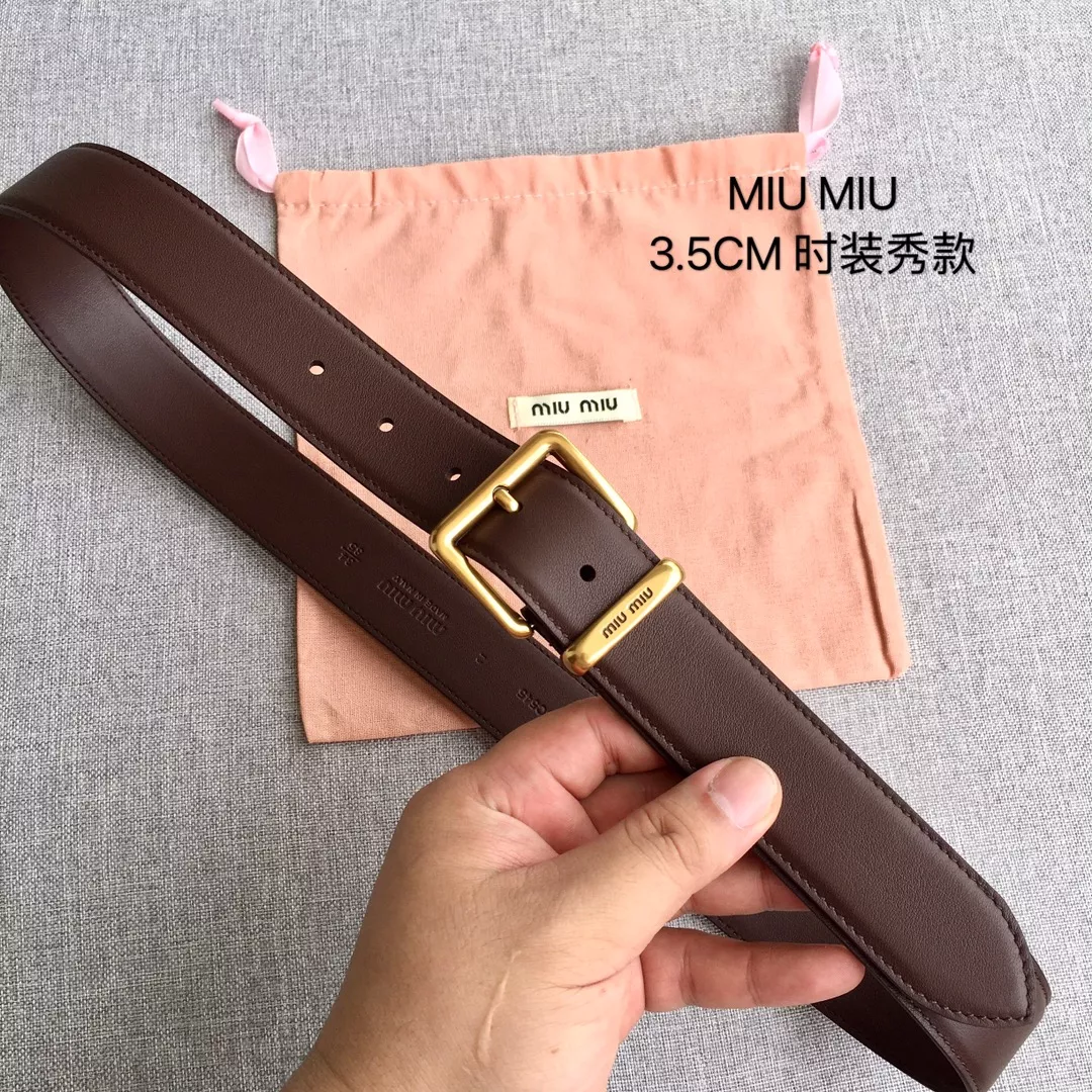 Minimalist 8474 MIU MIU AAA Quality Belts In 3.5cm For Women