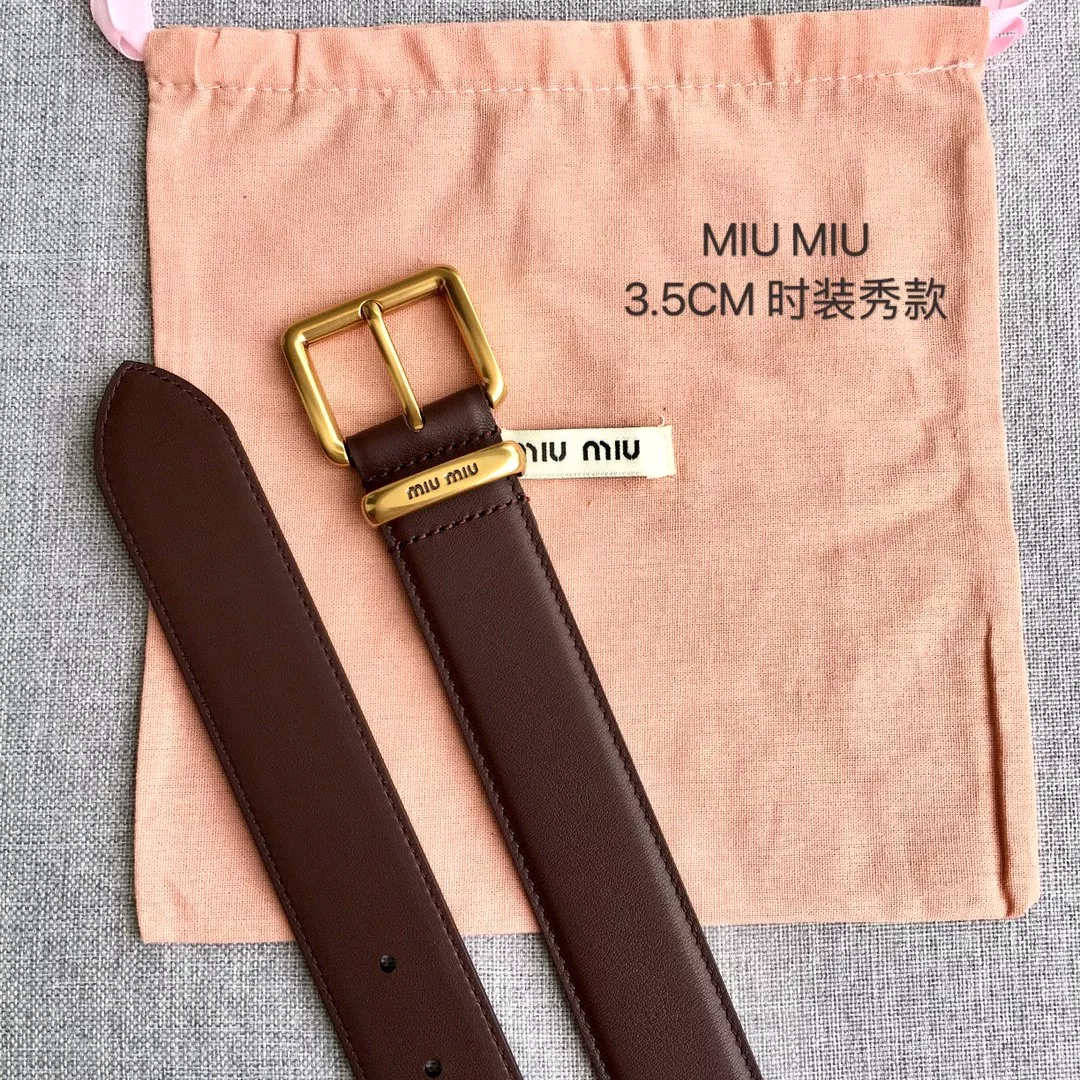 Minimalist 8474 MIU MIU AAA Quality Belts In 3.5cm For Women
