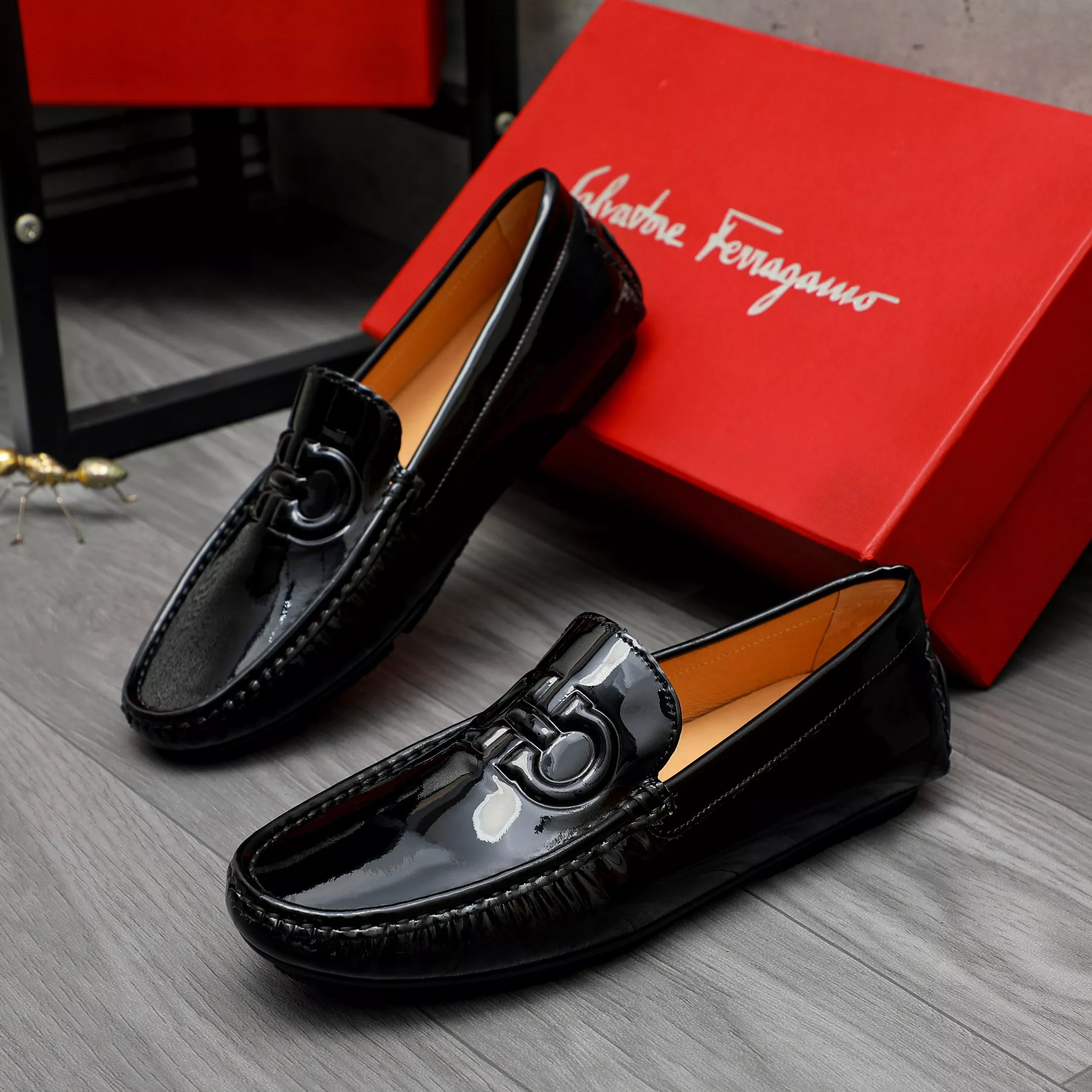 Minimalist 8887 Salvatore Ferragamo Leather Shoes For Men