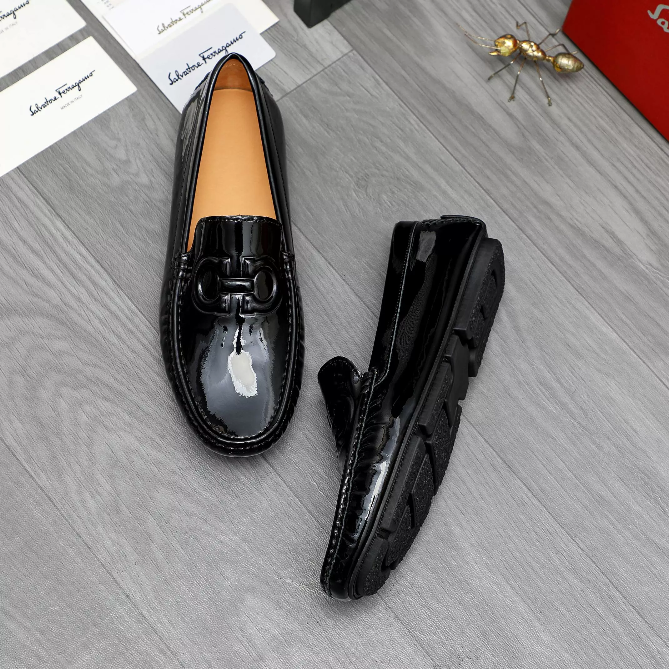 Minimalist 8887 Salvatore Ferragamo Leather Shoes For Men