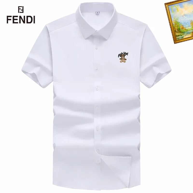Minimalist 9343 Fendi Shirts Short Sleeved For Men