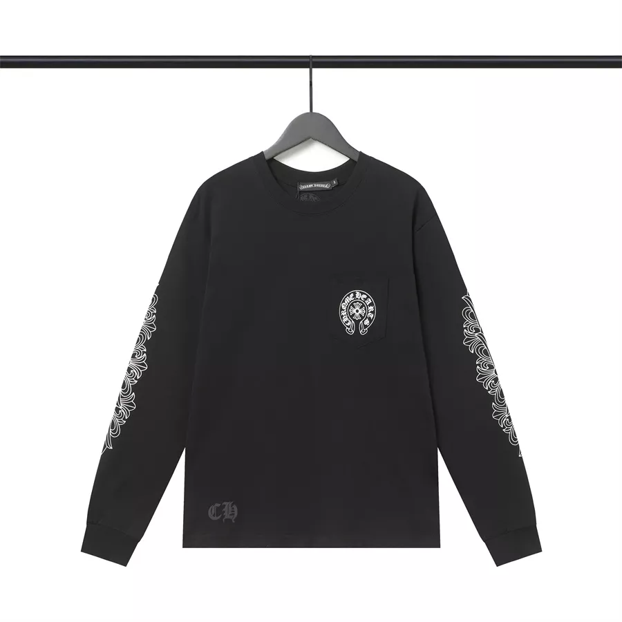 Minimalist 9383 Chrome Hearts T-Shirts Long Sleeved For Men