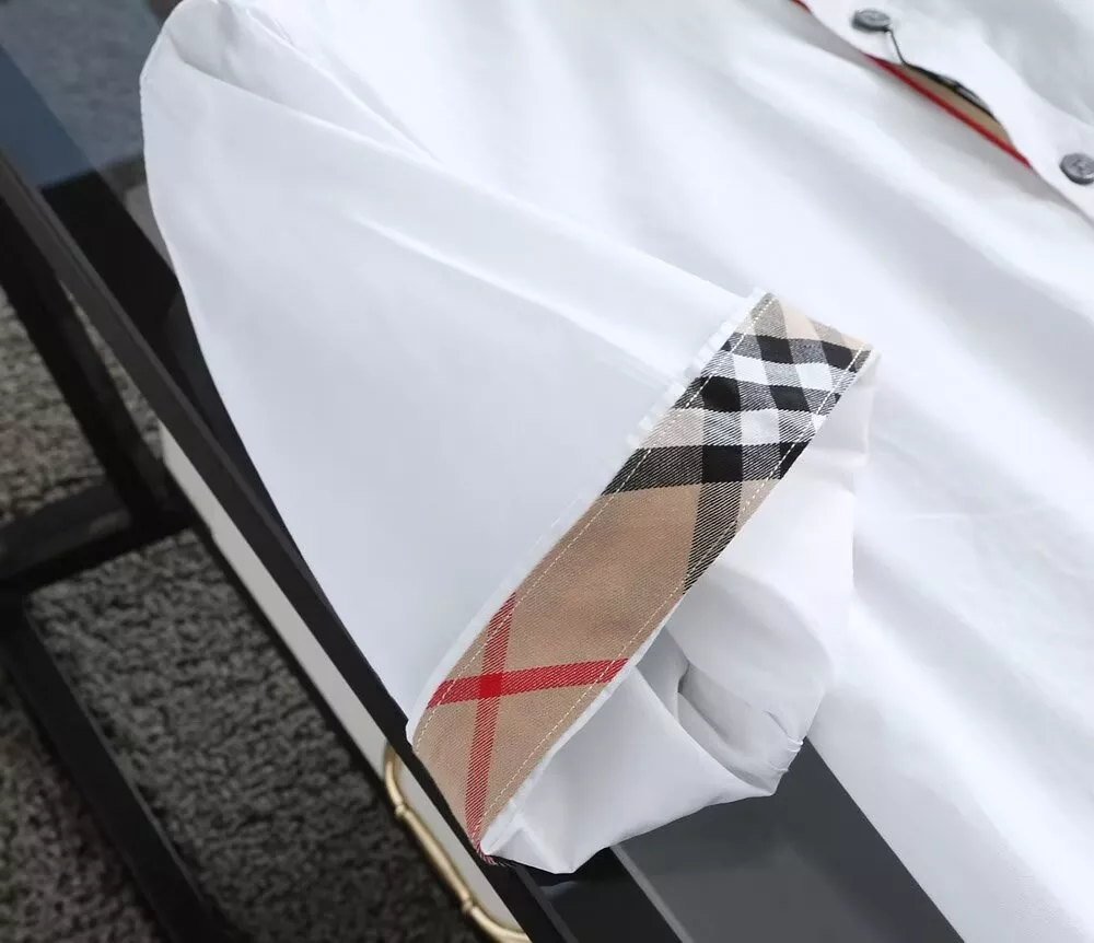 Minimalist 9490 Burberry Shirts Short Sleeved For Men