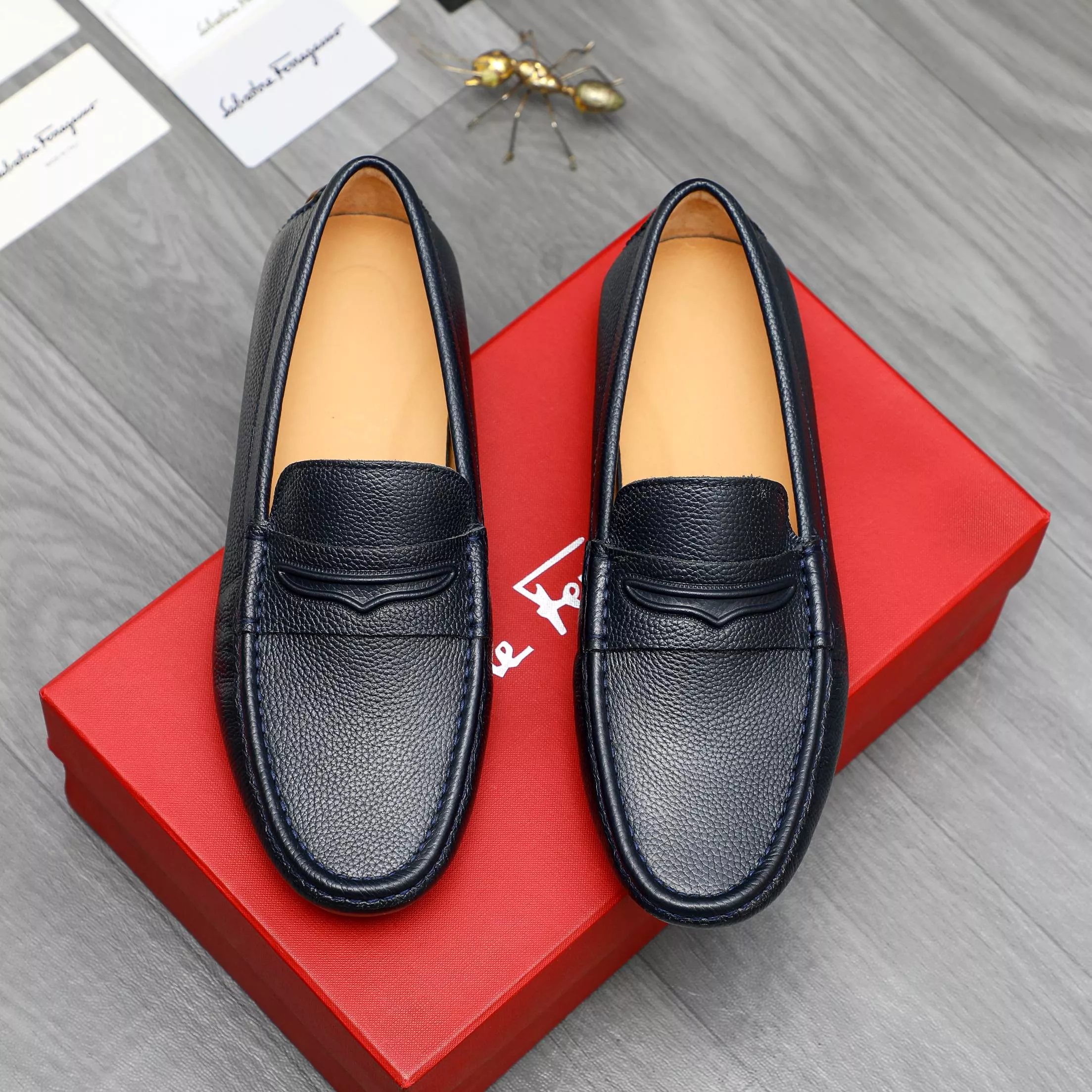 Minimalist 9769 Salvatore Ferragamo Leather Shoes For Men