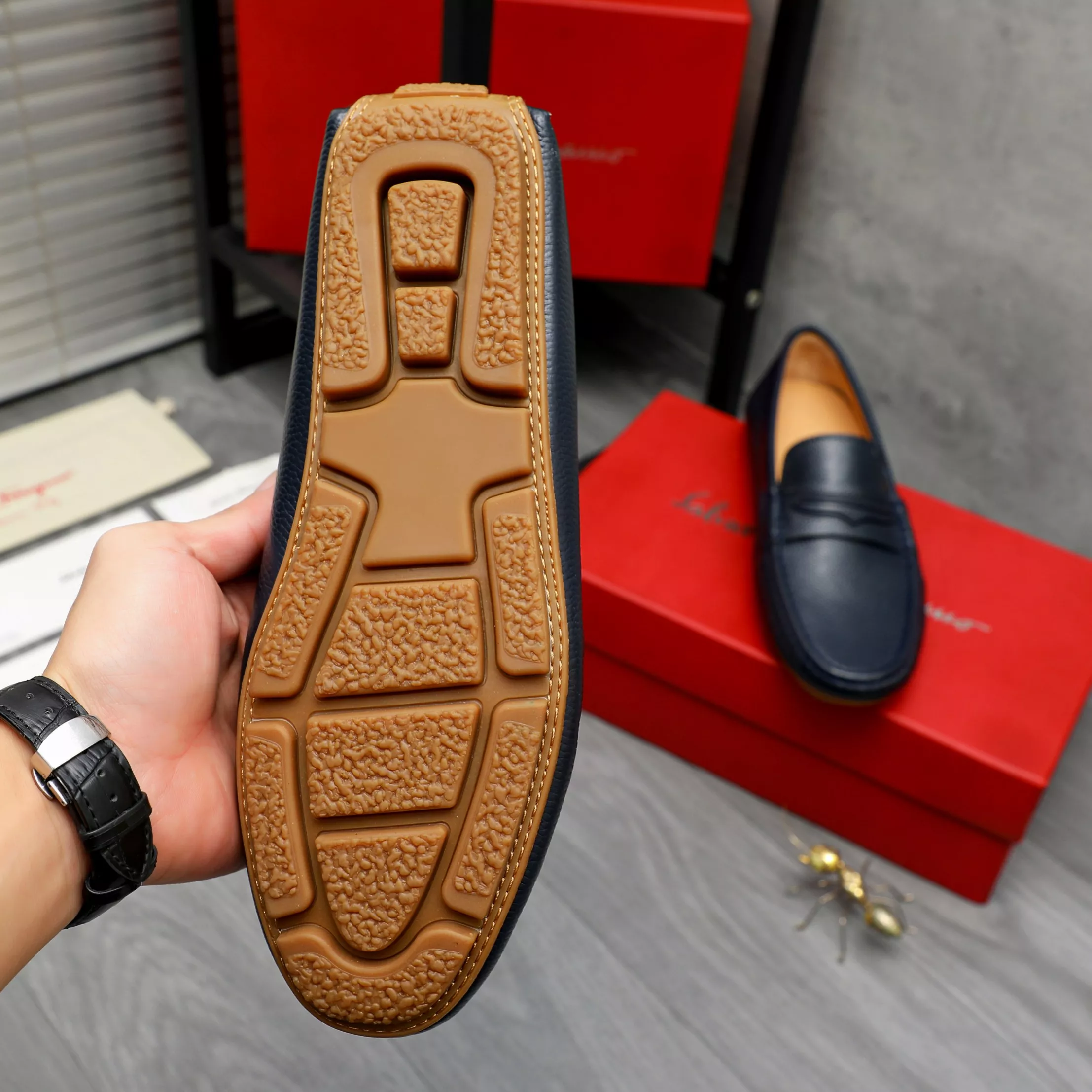 Minimalist 9769 Salvatore Ferragamo Leather Shoes For Men