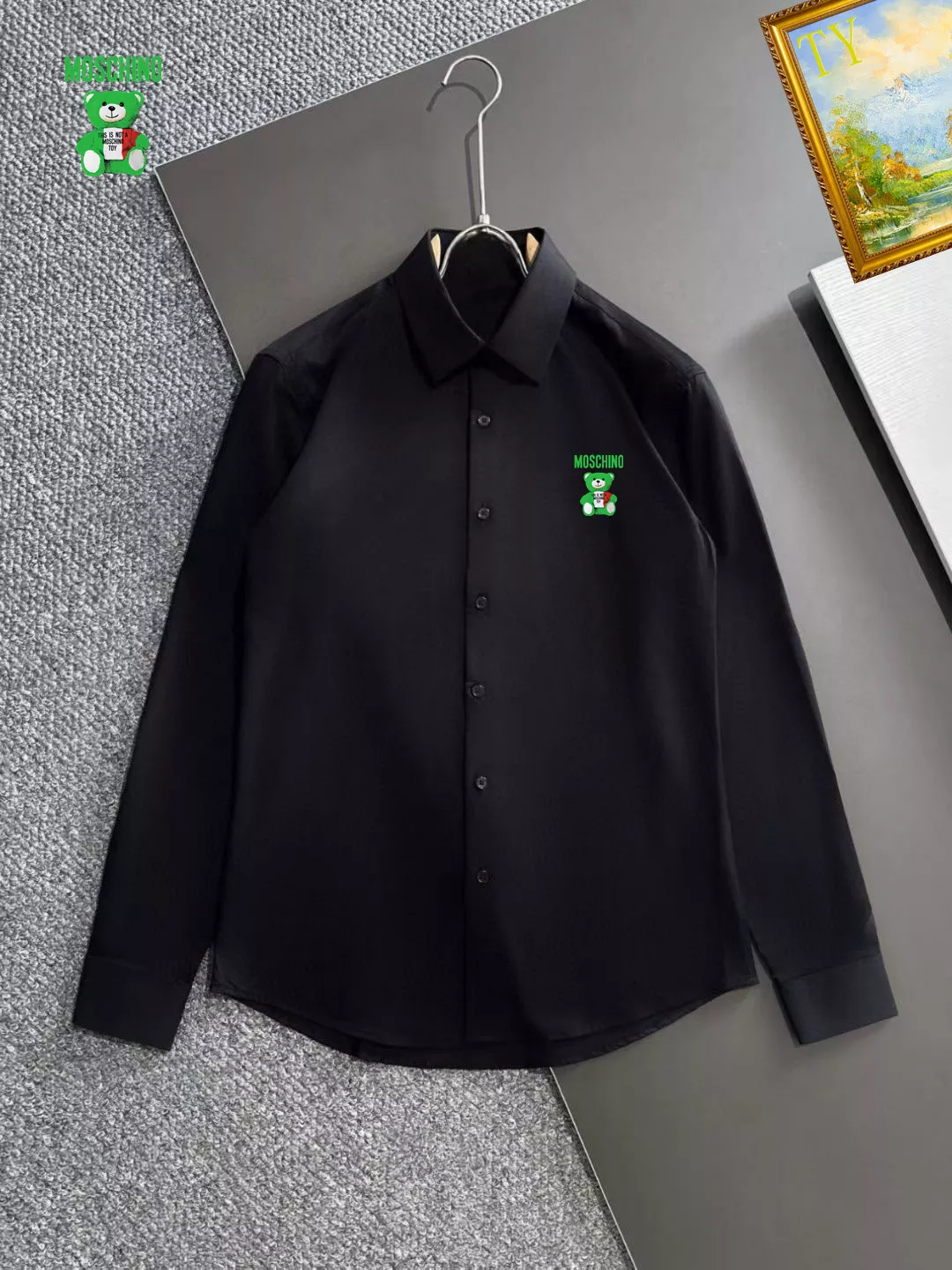 Minimalist 9832 Moschino Shirts Long Sleeved For Unisex