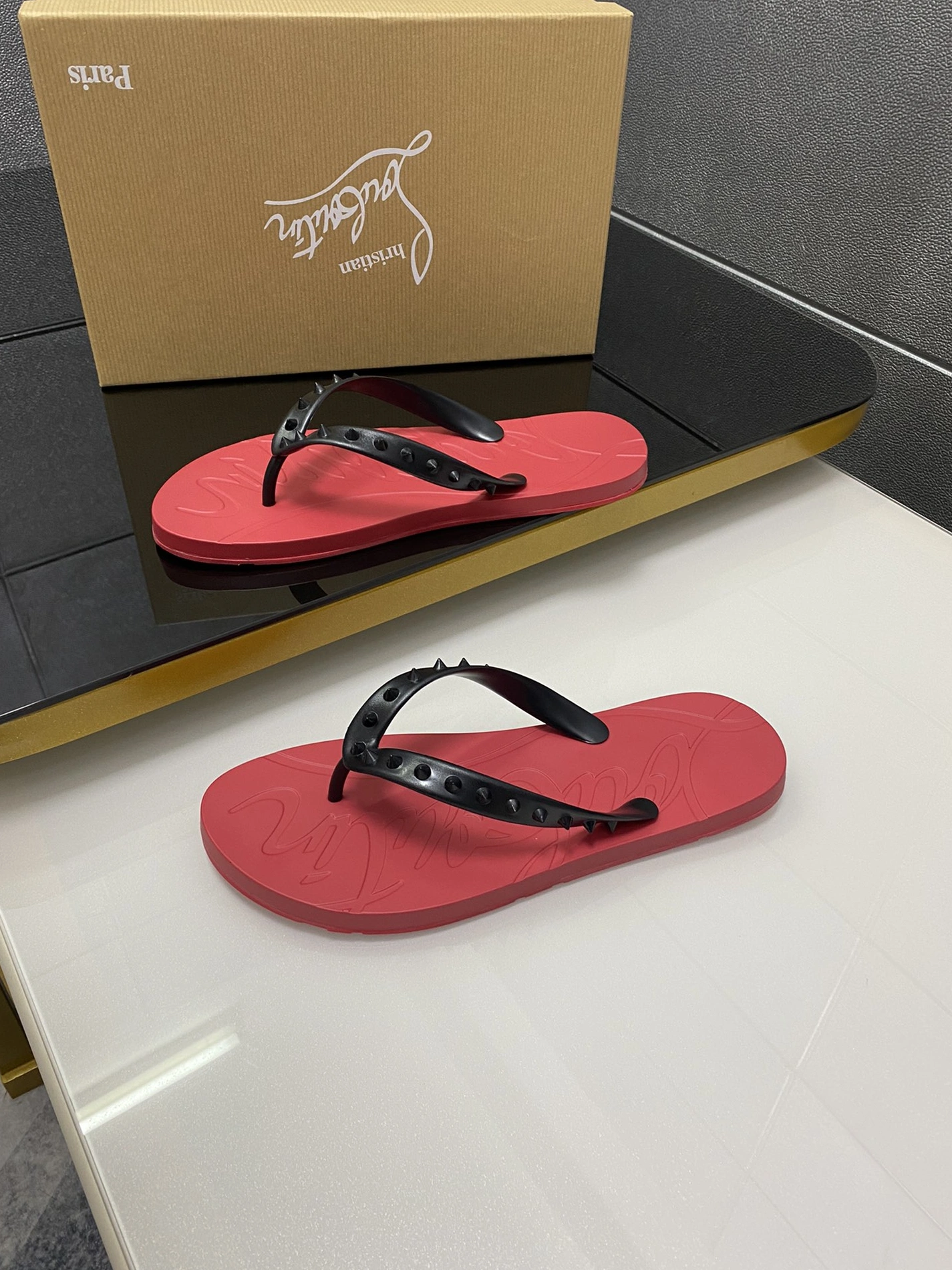 Modern 3763 Christian Louboutin CL Slippers For Men