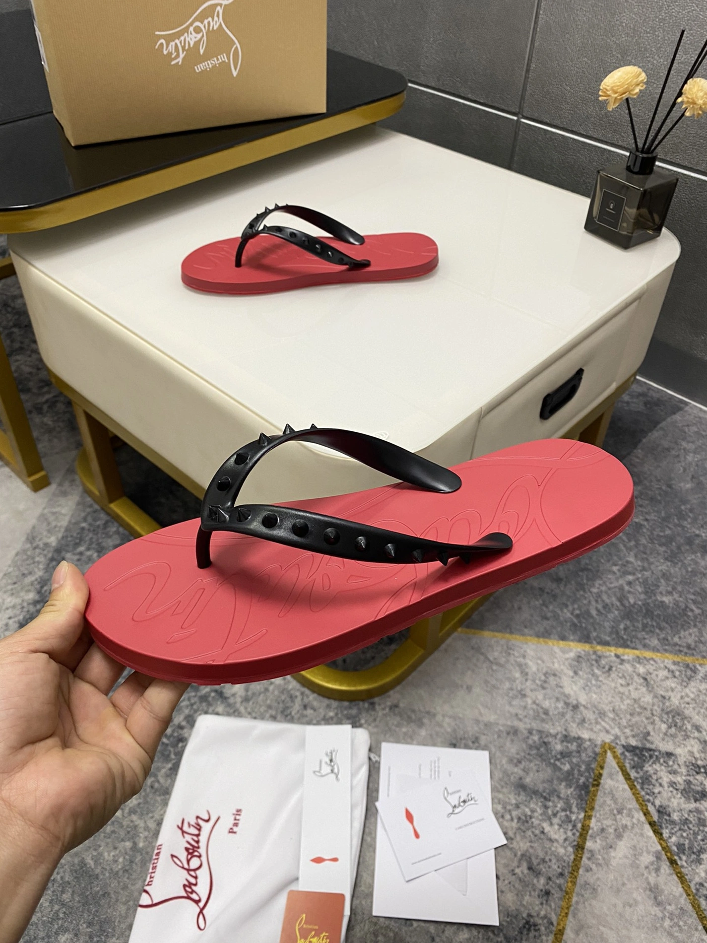 Modern 3763 Christian Louboutin CL Slippers For Men