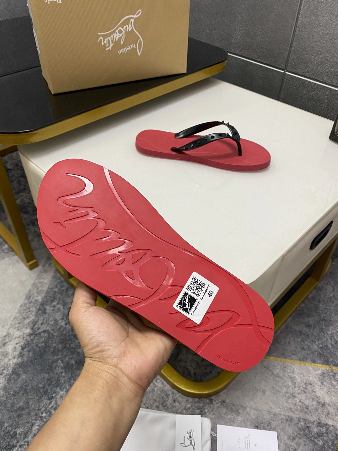 Modern 3763 Christian Louboutin CL Slippers For Men