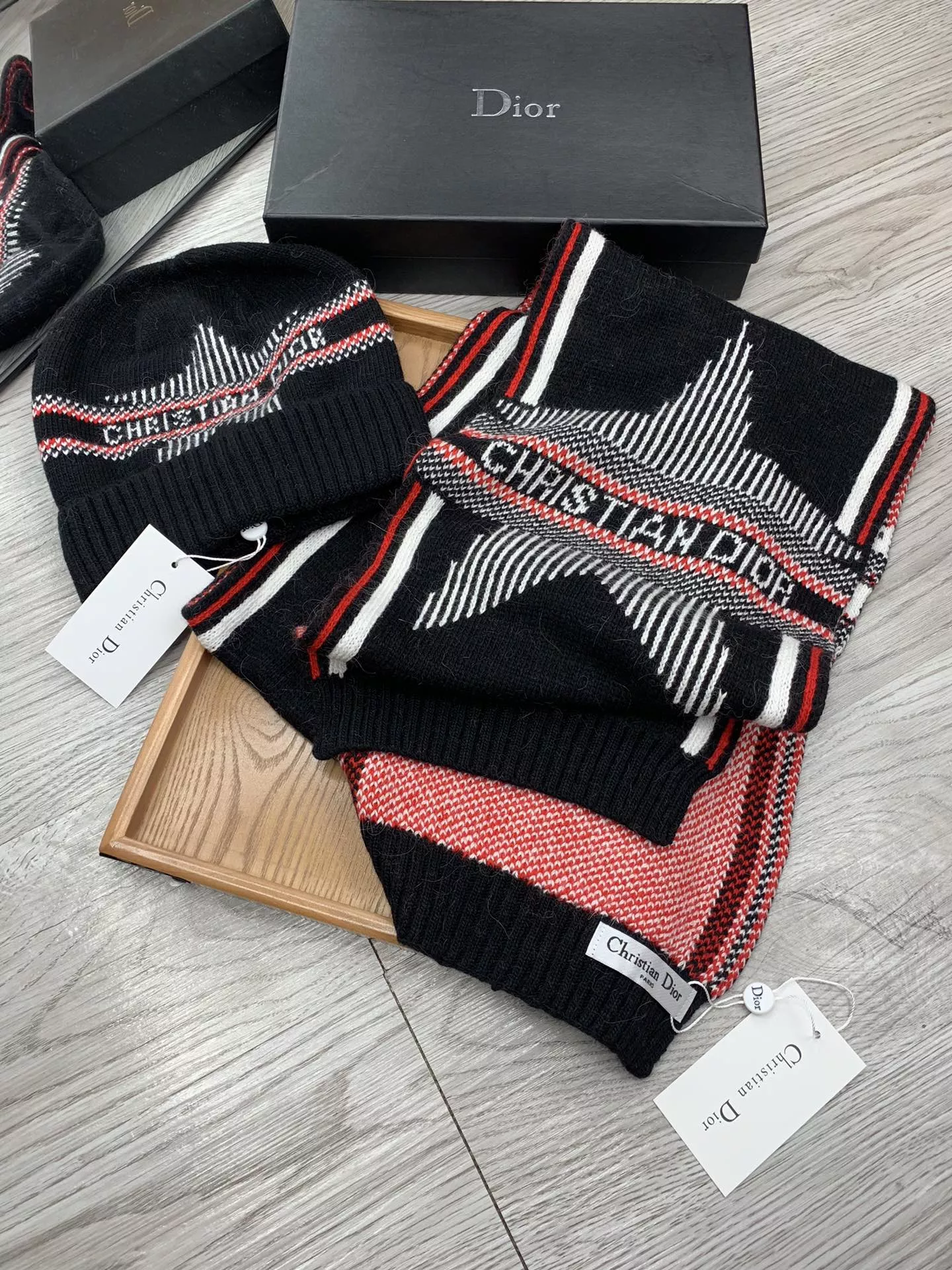 Modern 4063 Christian Dior Hat and Scarf Set