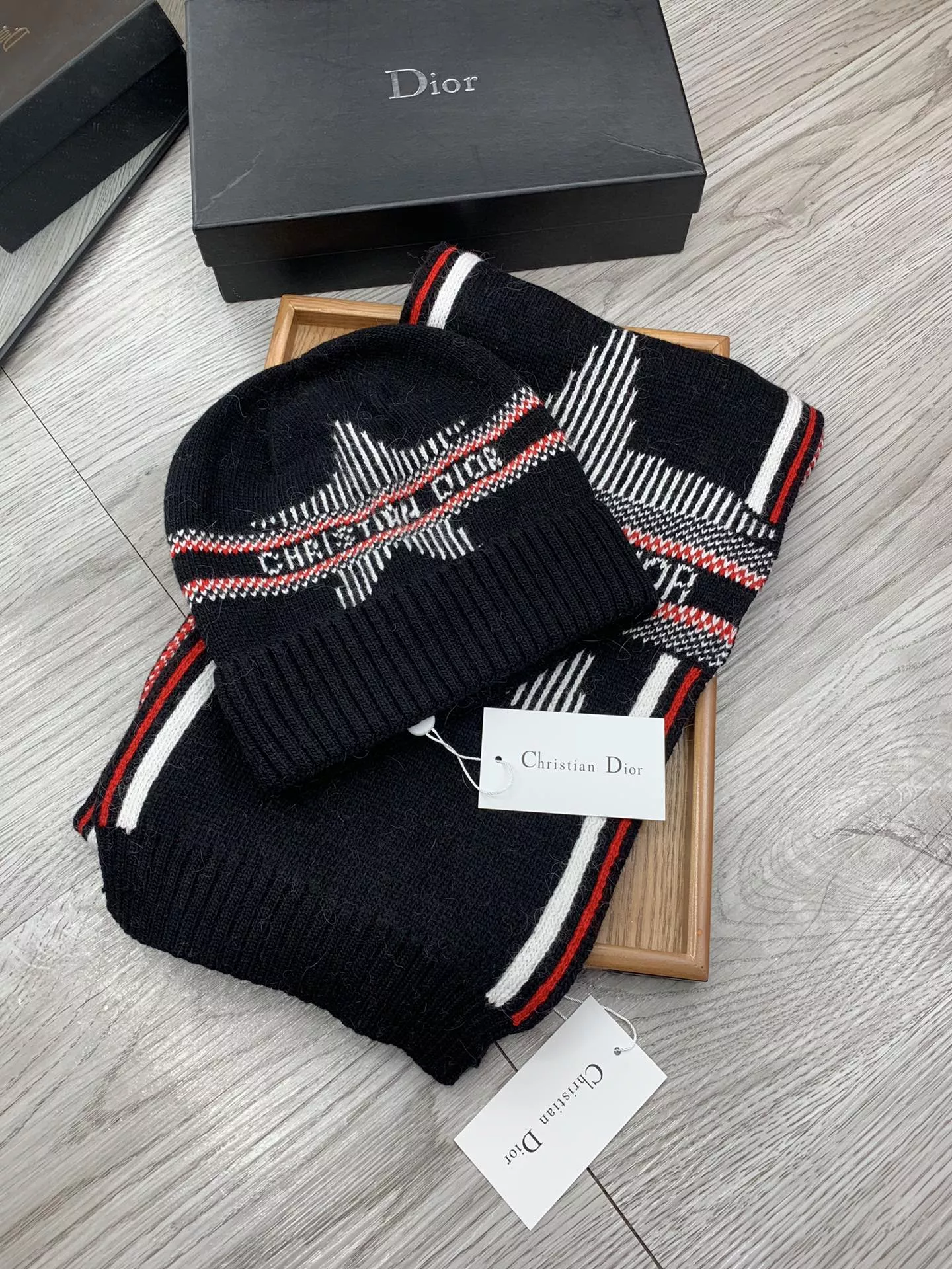 Modern 4063 Christian Dior Hat and Scarf Set