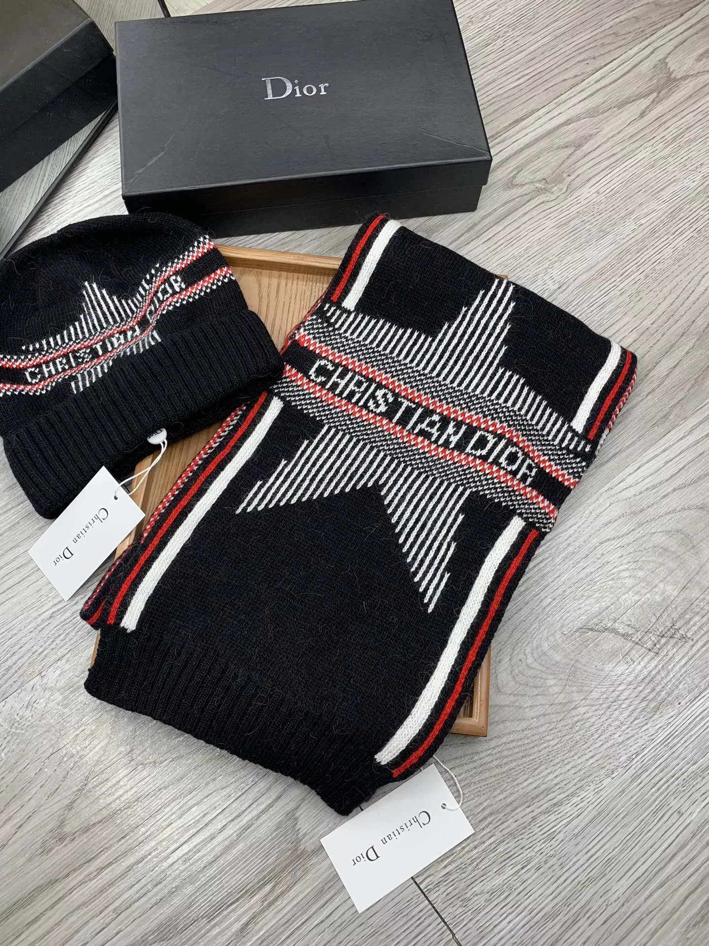 Modern 4063 Christian Dior Hat and Scarf Set