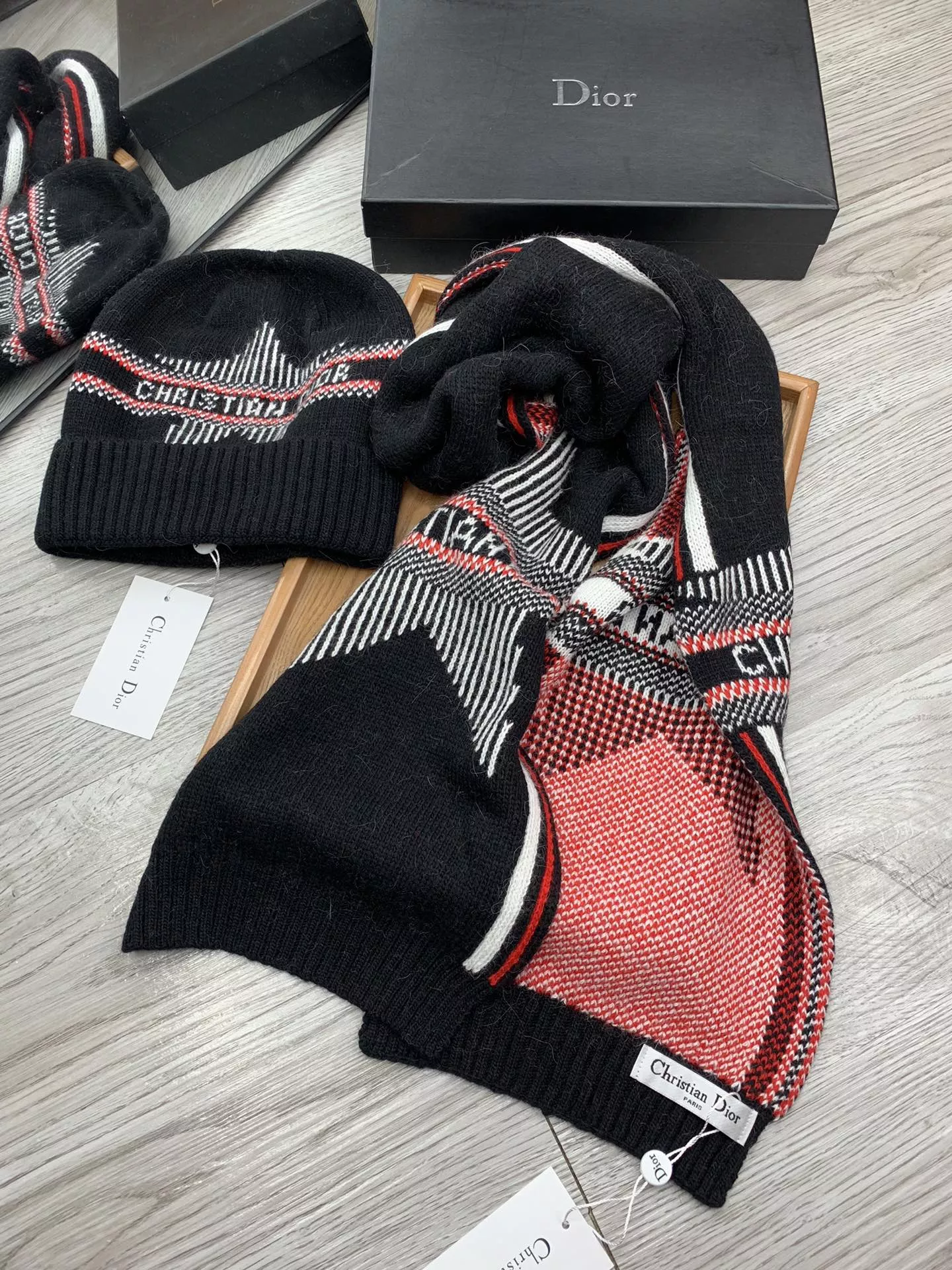 Modern 4063 Christian Dior Hat and Scarf Set
