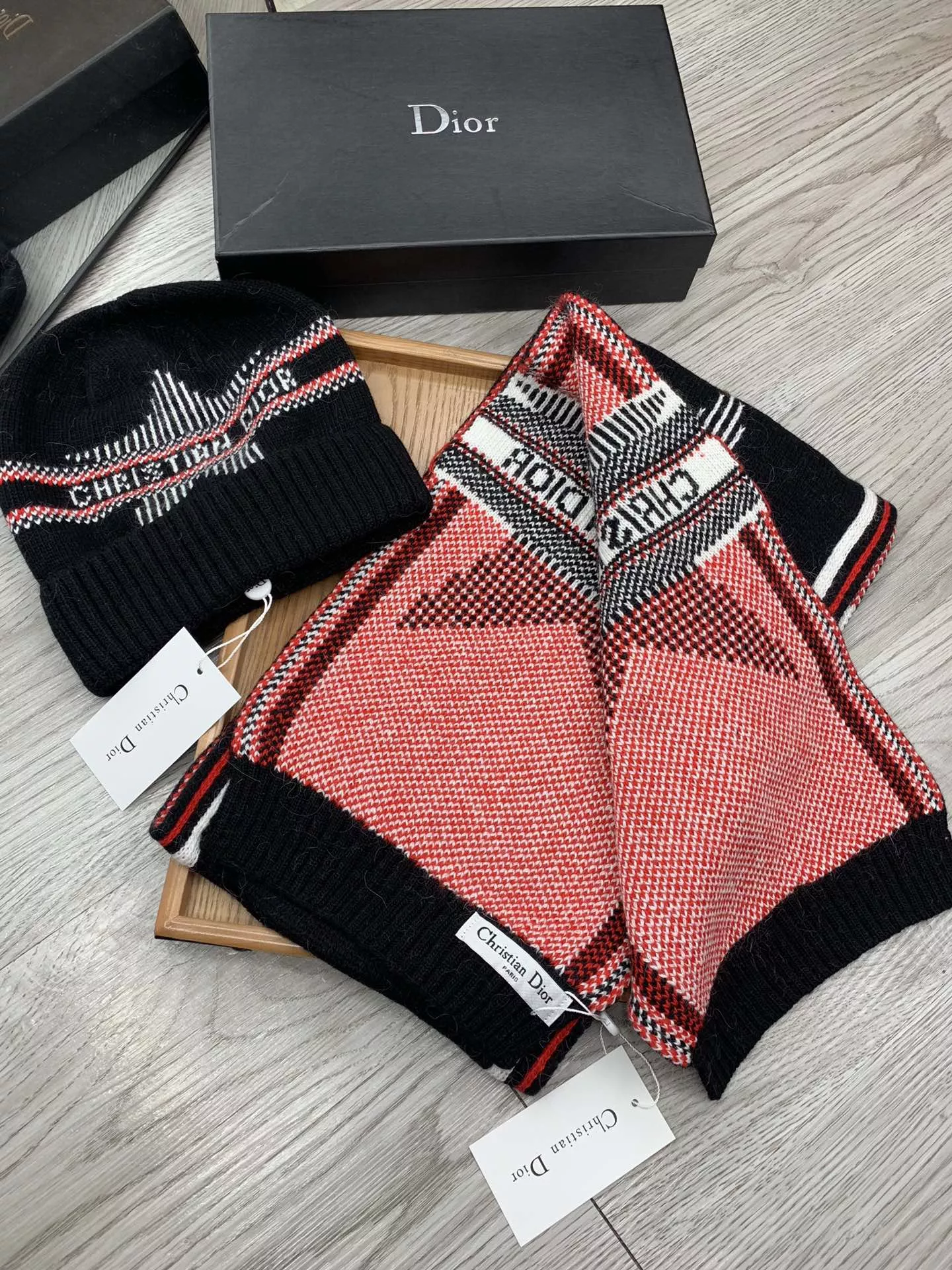 Modern 4063 Christian Dior Hat and Scarf Set