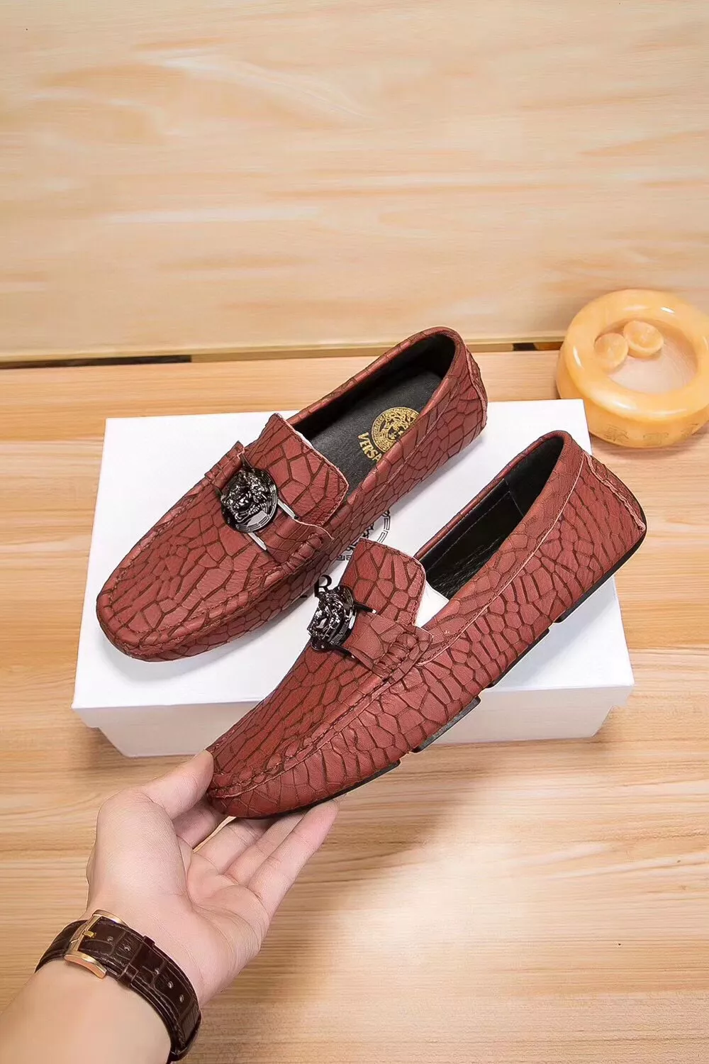 Modern 5635 Versace Leather Shoes For Men