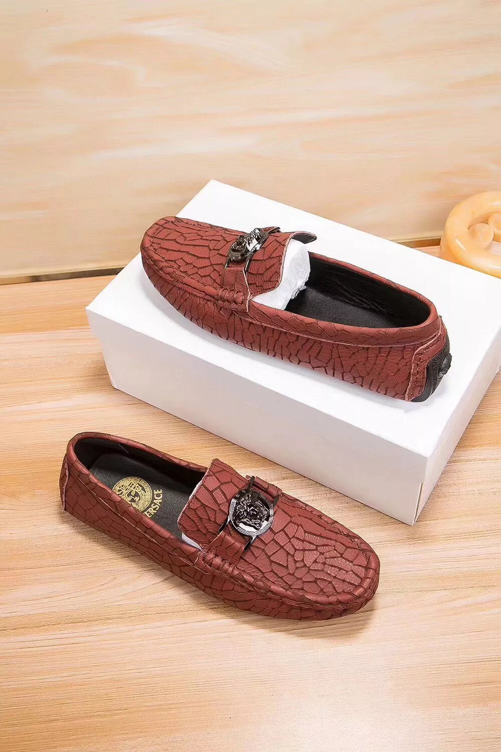 Modern 5635 Versace Leather Shoes For Men