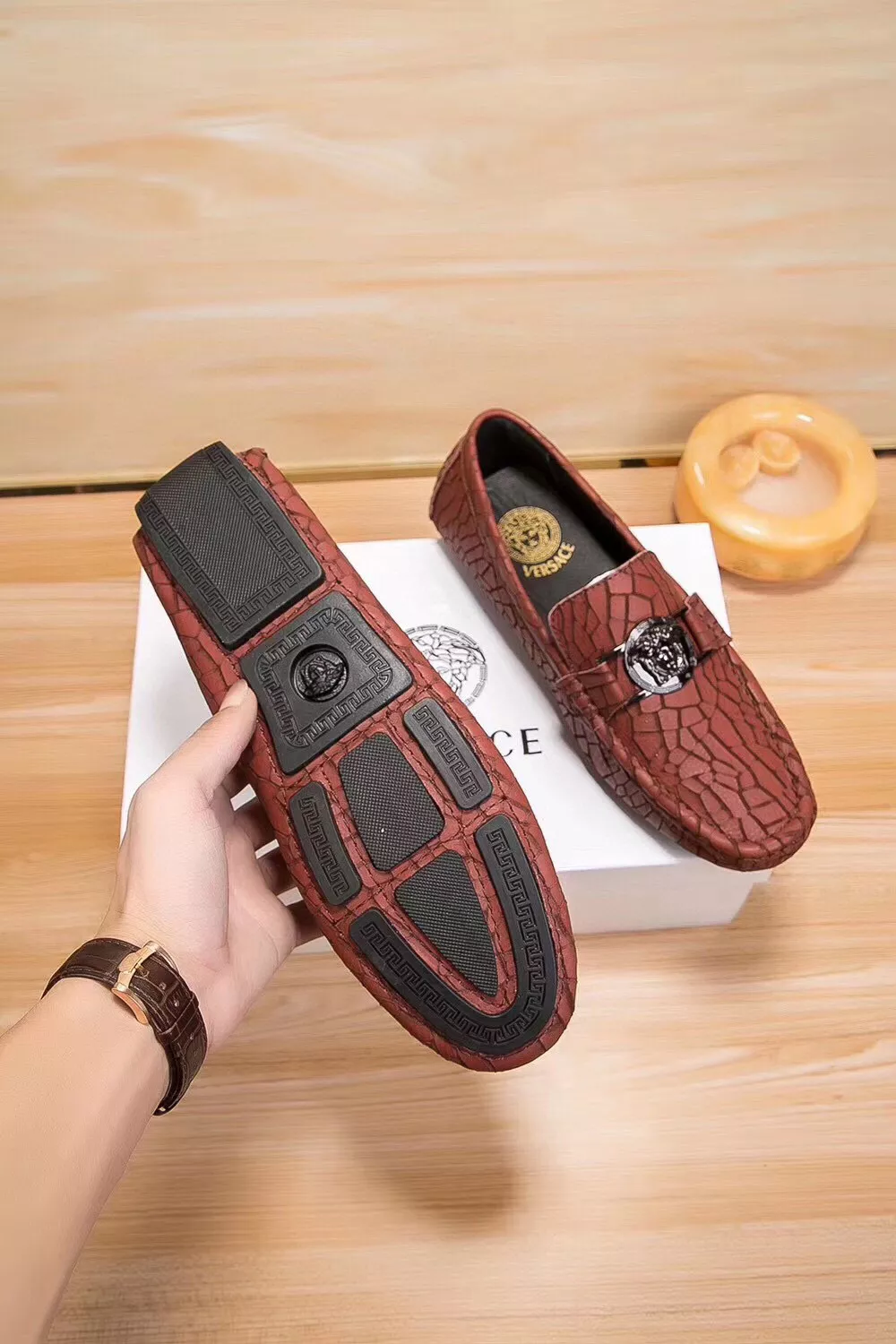 Modern 5635 Versace Leather Shoes For Men