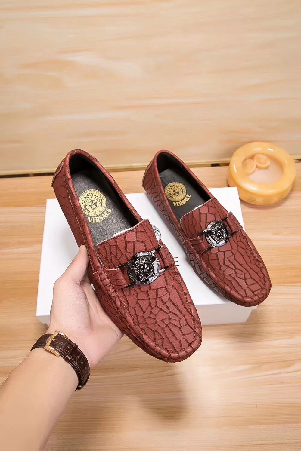 Modern 5635 Versace Leather Shoes For Men