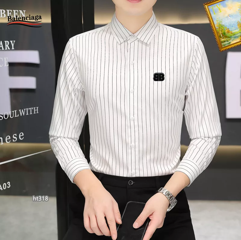 Modern 7205 Balenciaga Shirts Long Sleeved For Men
