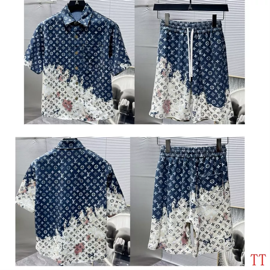 Modern 8809 Louis Vuitton LV Tracksuits Short Sleeved For Men