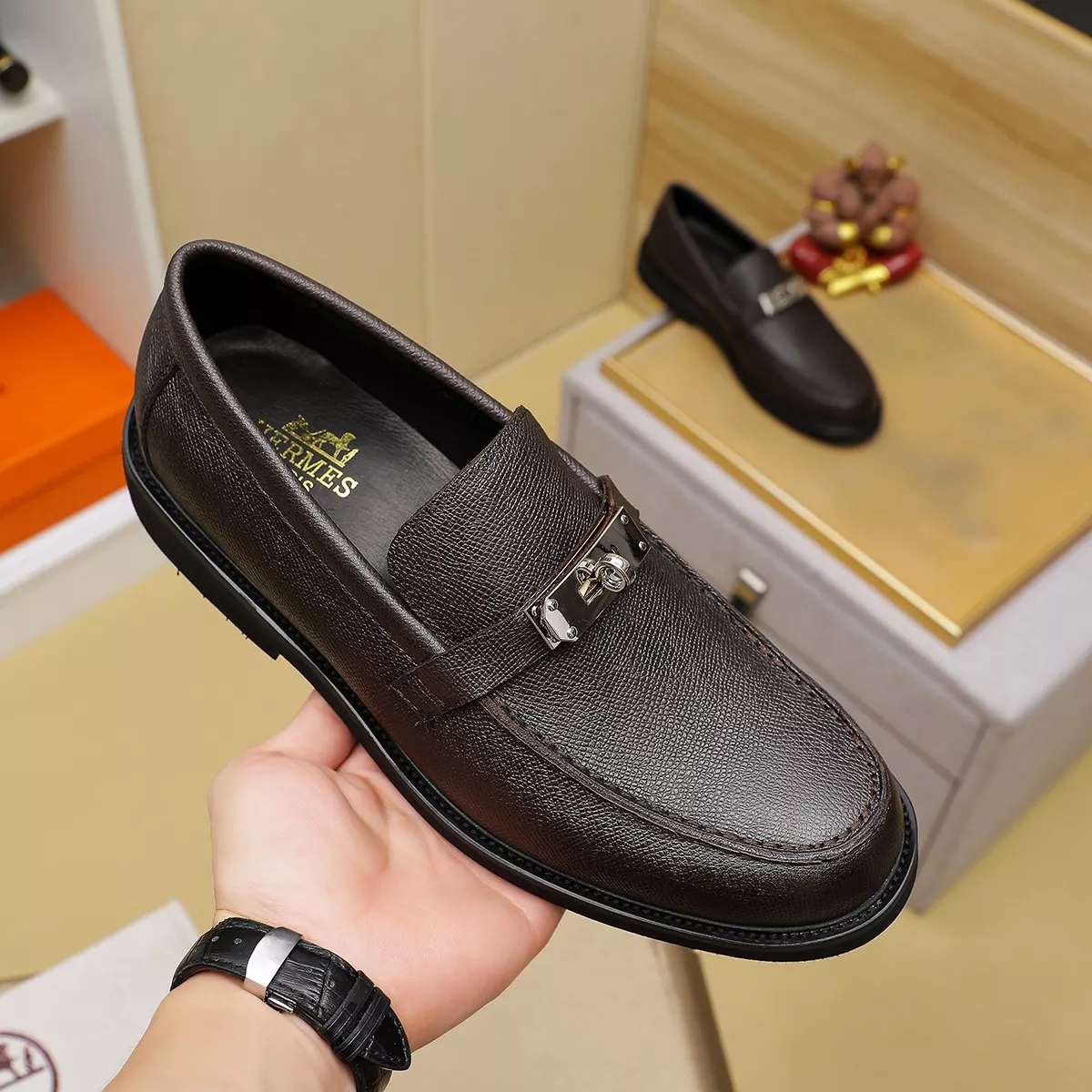 ModernLook 118 Hermes Leather Shoes For Men