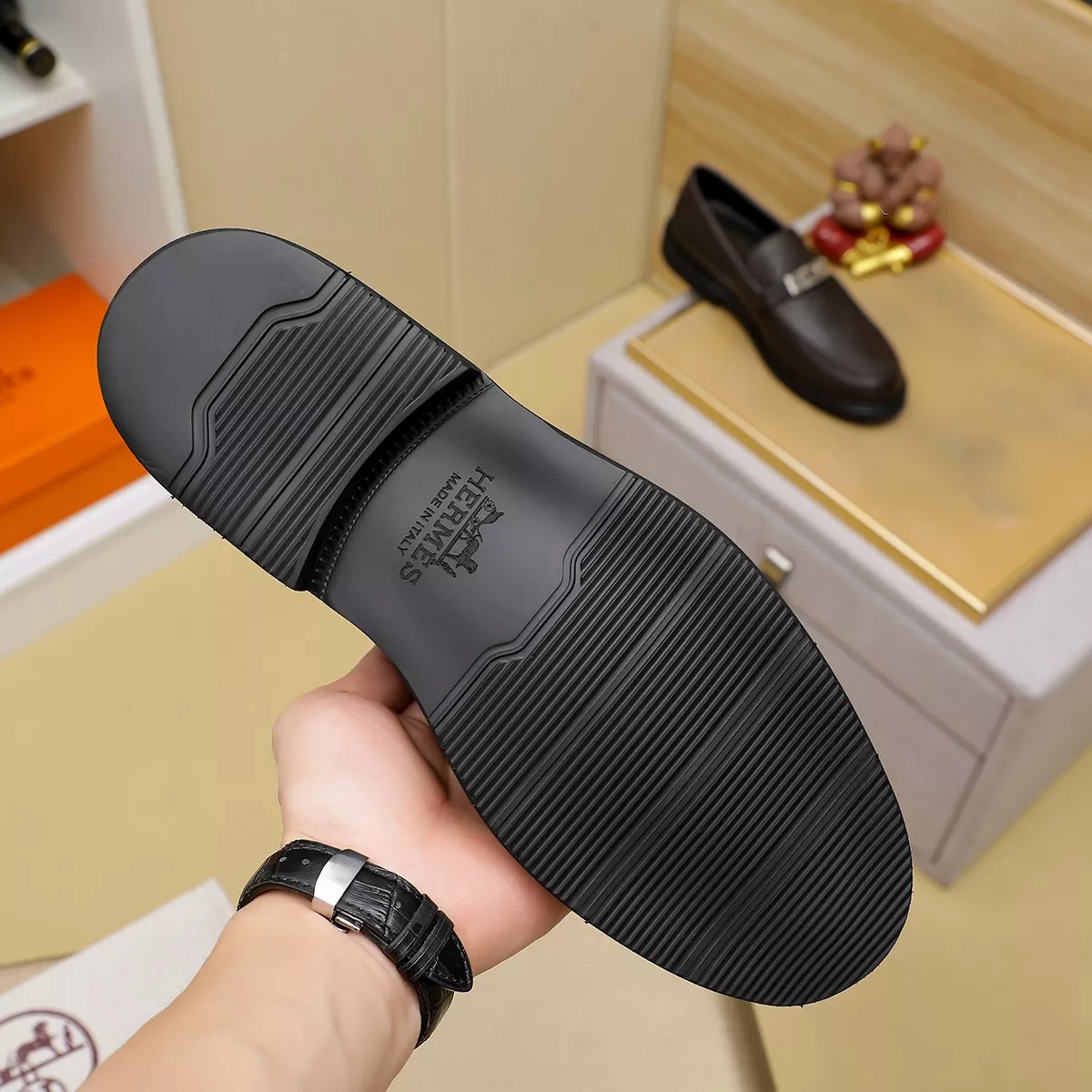 ModernLook 118 Hermes Leather Shoes For Men