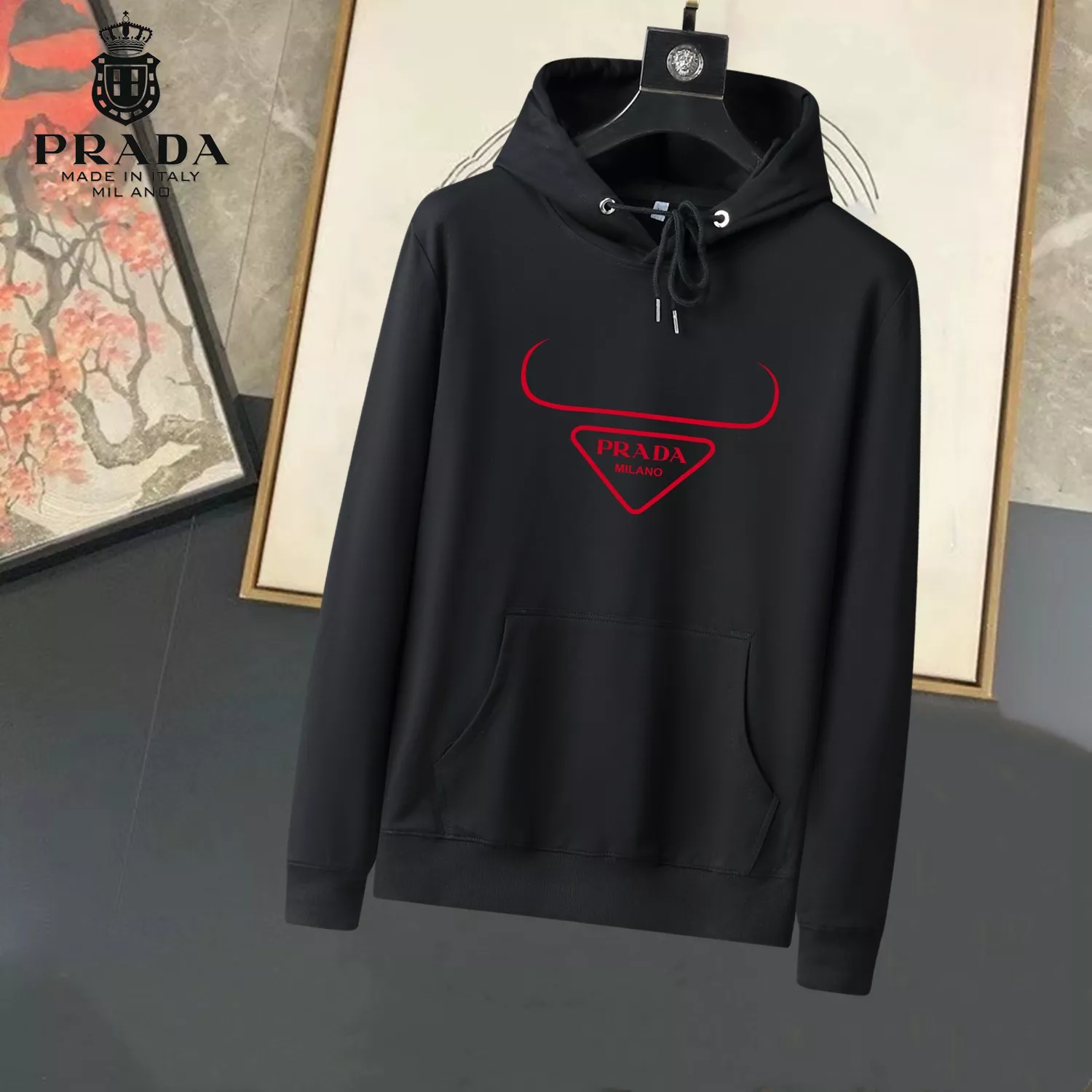 ModernLook 4845 Prada Hoodies Long Sleeved For Men