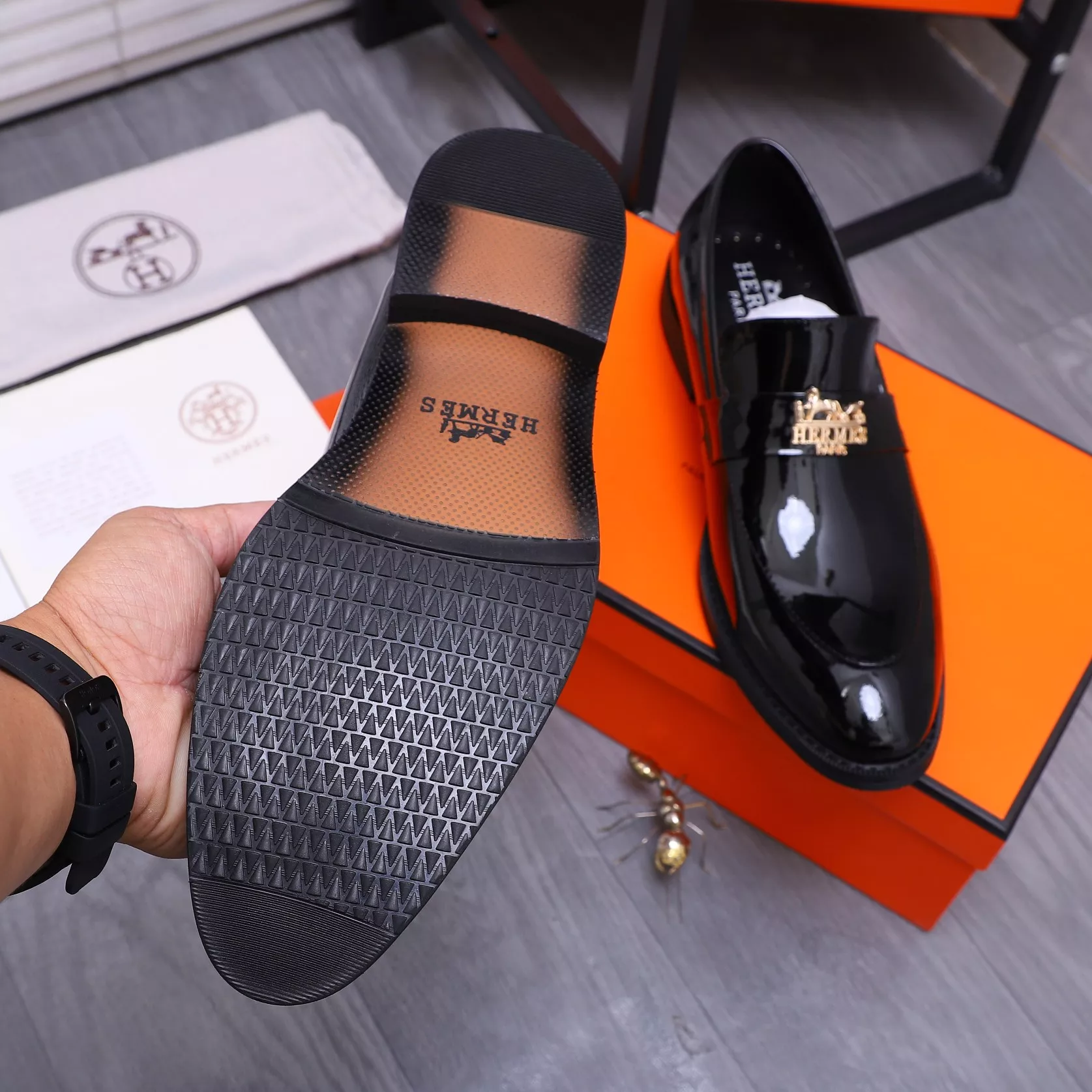 ModernLook 756 Hermes Leather Shoes For Men