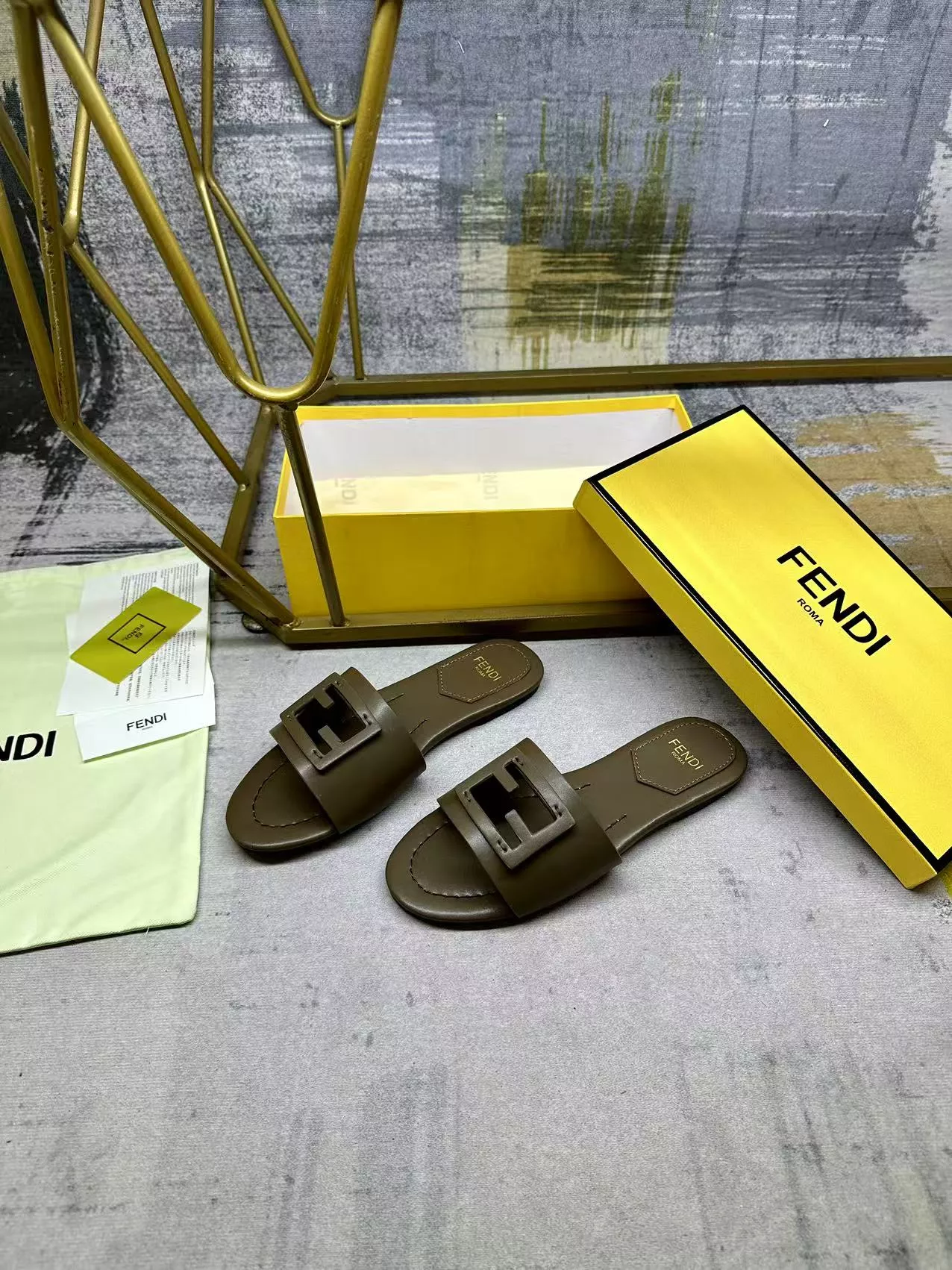 ModernLook 8579 Fendi Slippers For Women