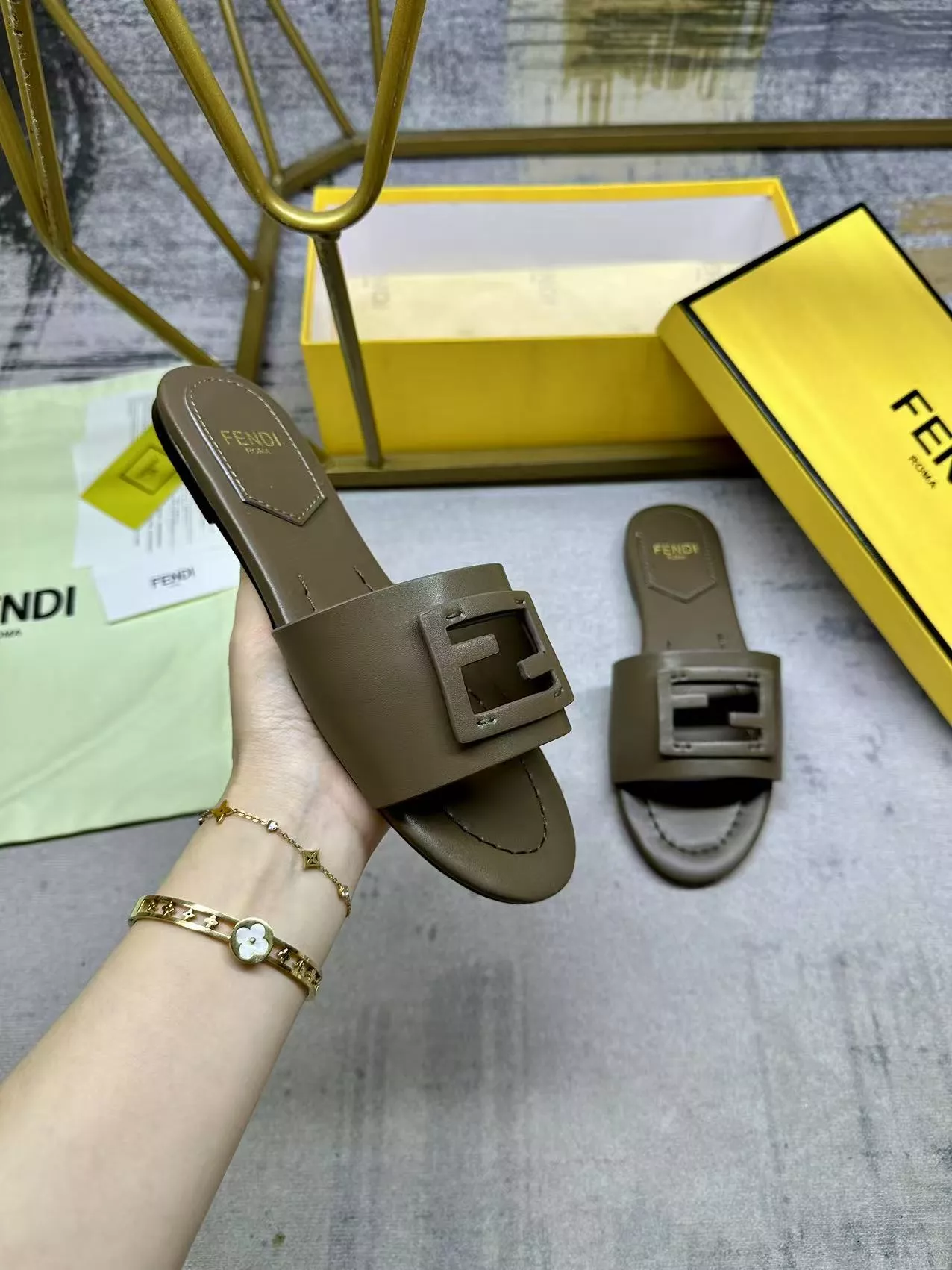 ModernLook 8579 Fendi Slippers For Women