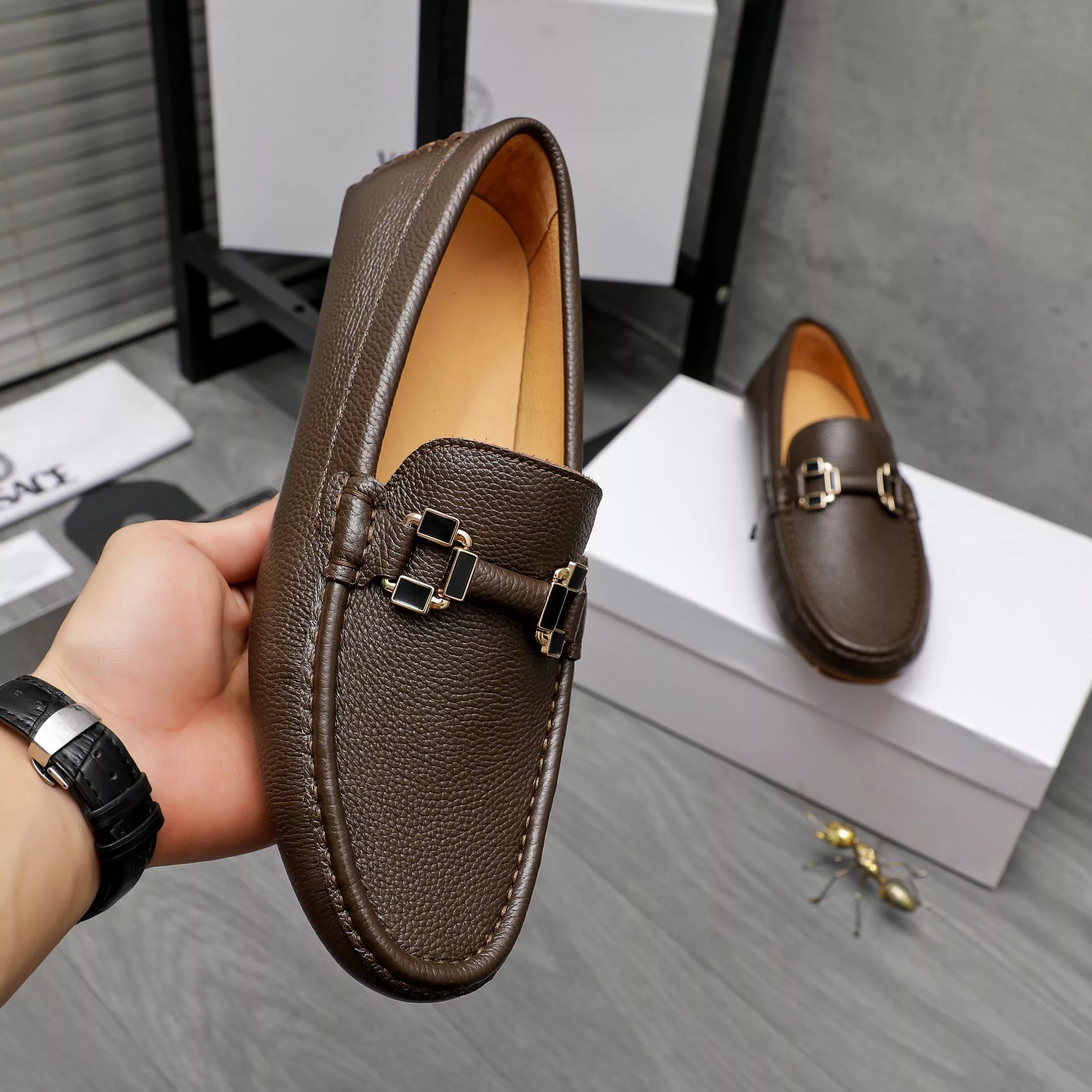 ModernLook 9059 Versace Leather Shoes For Men