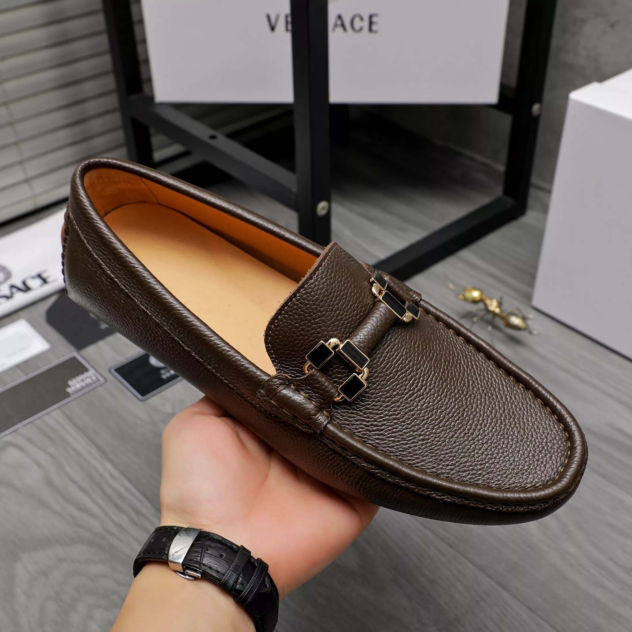 ModernLook 9059 Versace Leather Shoes For Men