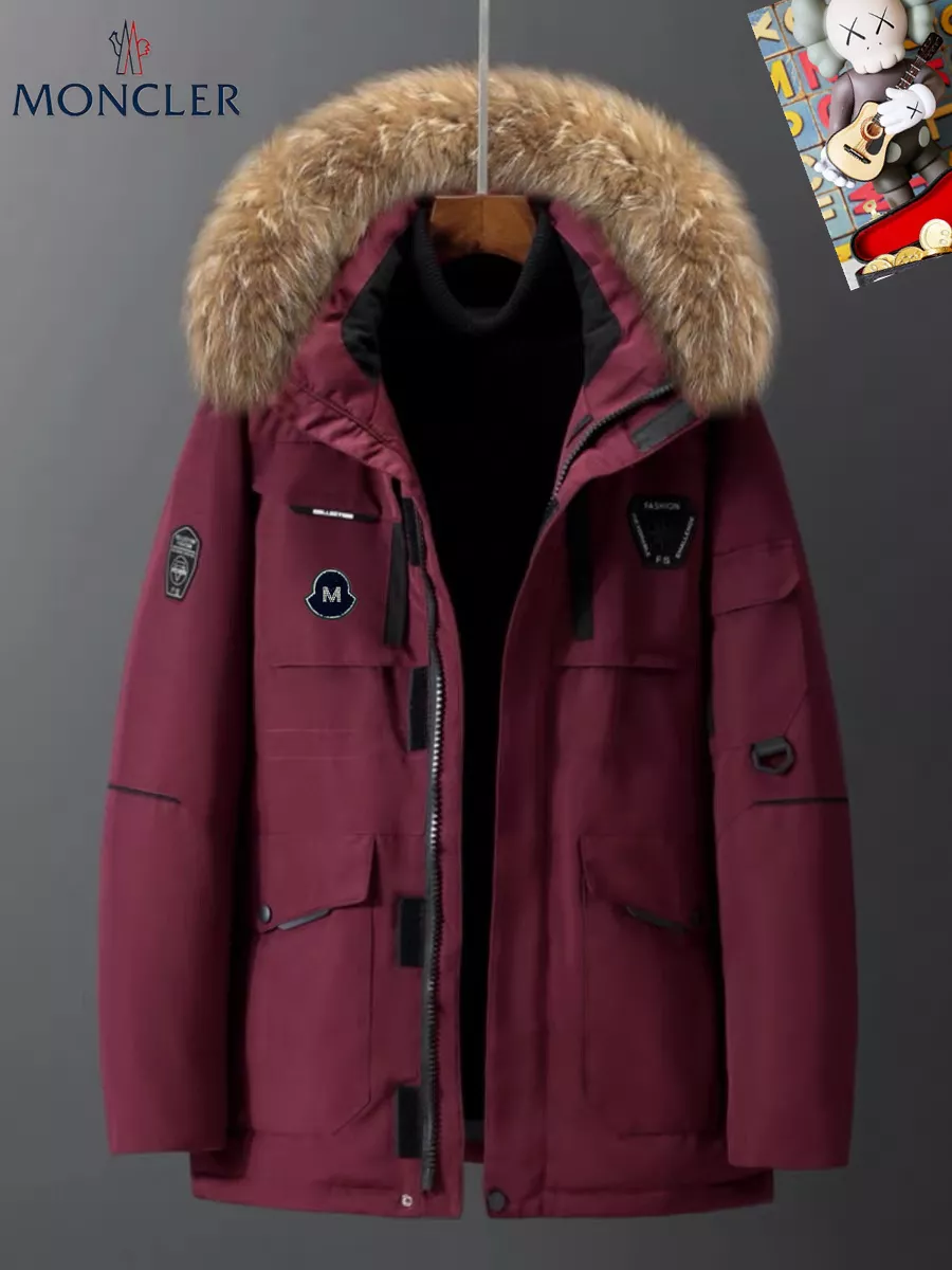 Moncler Down Feather Coat Long Sleeved For Men Bright 6445