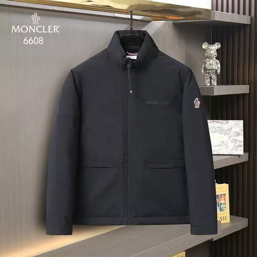 Moncler Down Feather Coat Long Sleeved For Men Versatile 3572