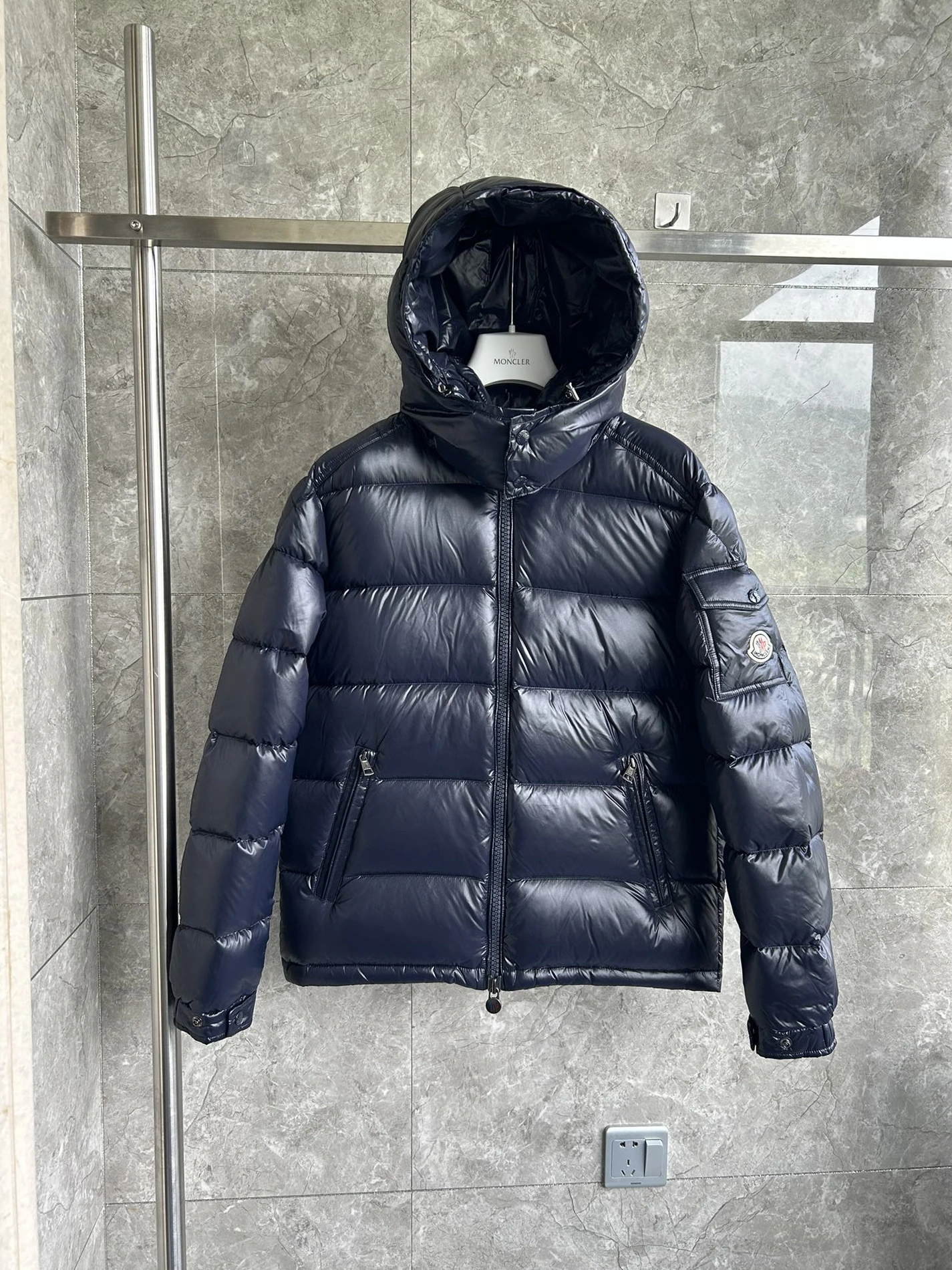 Moncler Down Feather Coat Long Sleeved For Unisex Elegant 4544