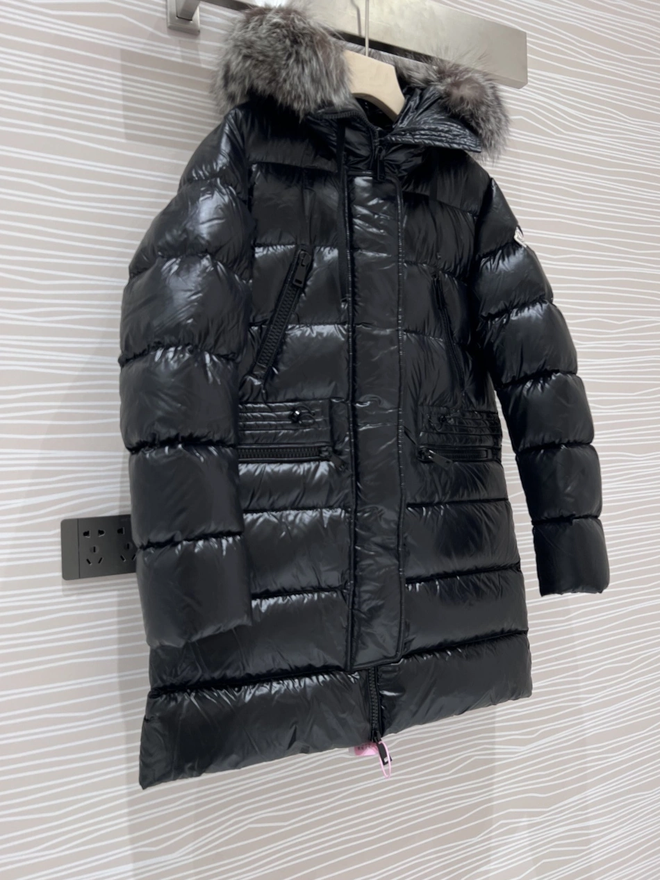 Moncler Down Feather Coat Long Sleeved For Women Elegant 9044